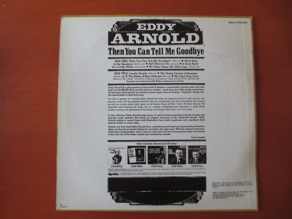 Eddy Arnold – Then You Can Tell Me Goodbye (1971) [Vinyl LP]