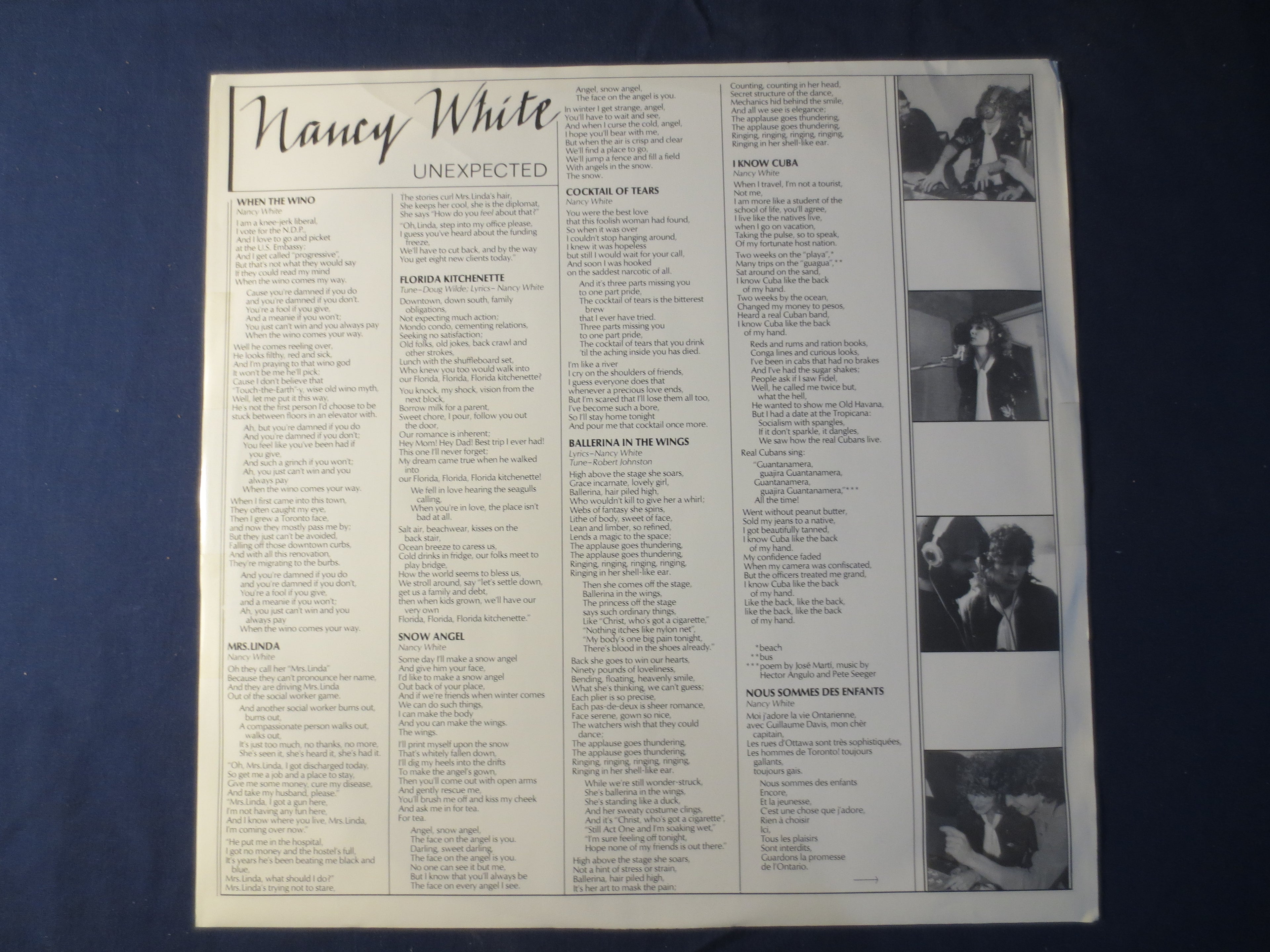 Nancy White – Unexpected (1983) Vinyl LP