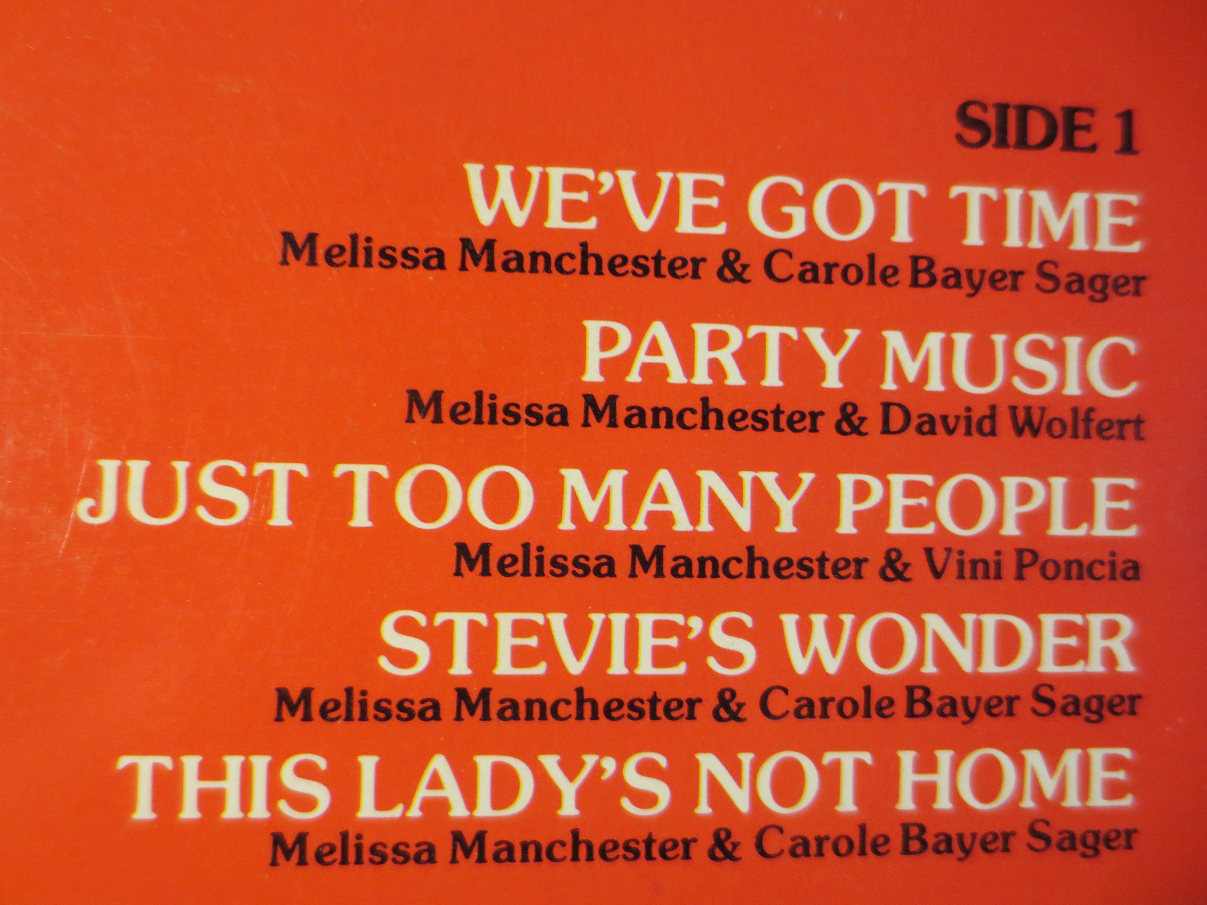 Melissa Manchester – Melissa (1975) Vinyl LP