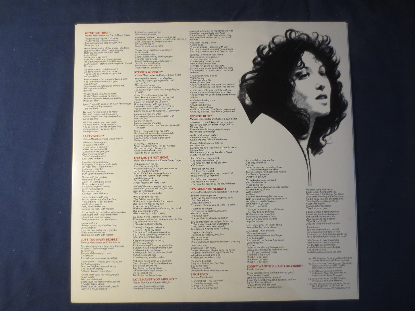 MELISSA MANCHESTER, MELISSA, Pop Record, Pop Vinyl, Vintage Vinyl, Record Vinyl, Record, Vinyl Record, Vinyl, 1975 Records
