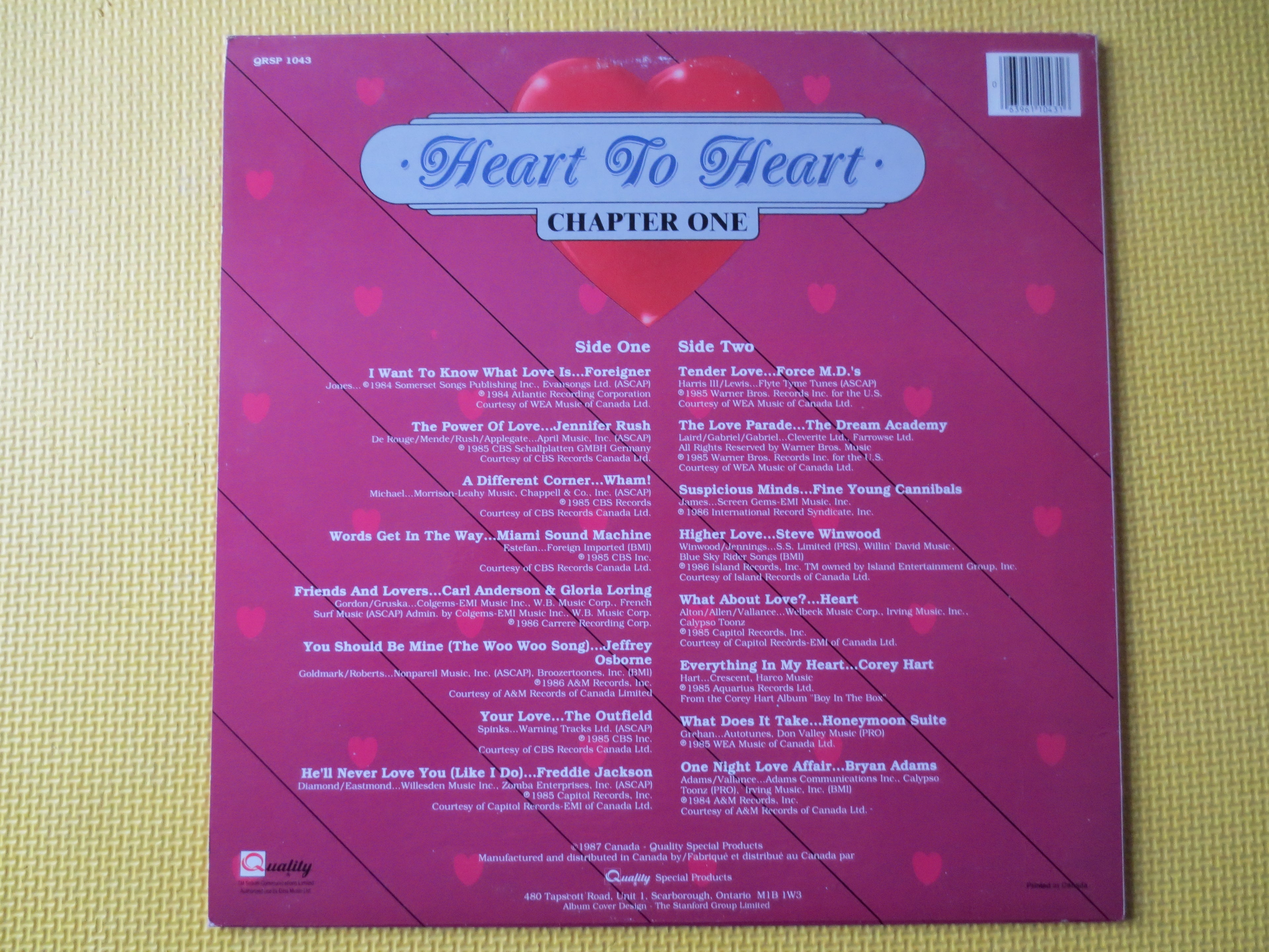 Heart to Heart – Chapter One (1987) Vinyl LP