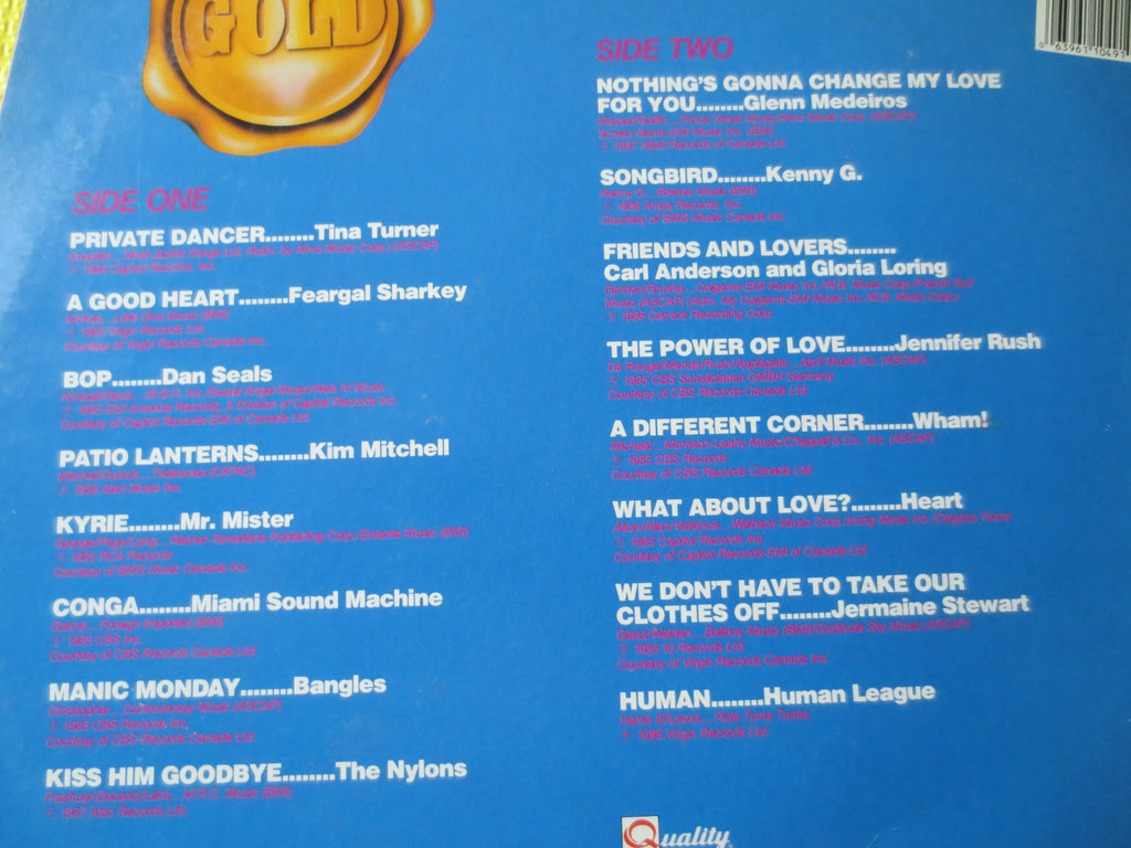 Certified Gold – Hit Songs Compilation (1987) Vinyl LP