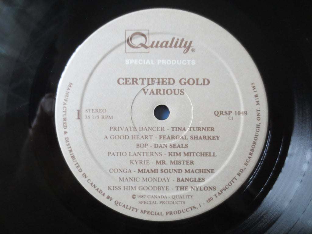 Certified Gold – Hit Songs Compilation (1987) Vinyl LP