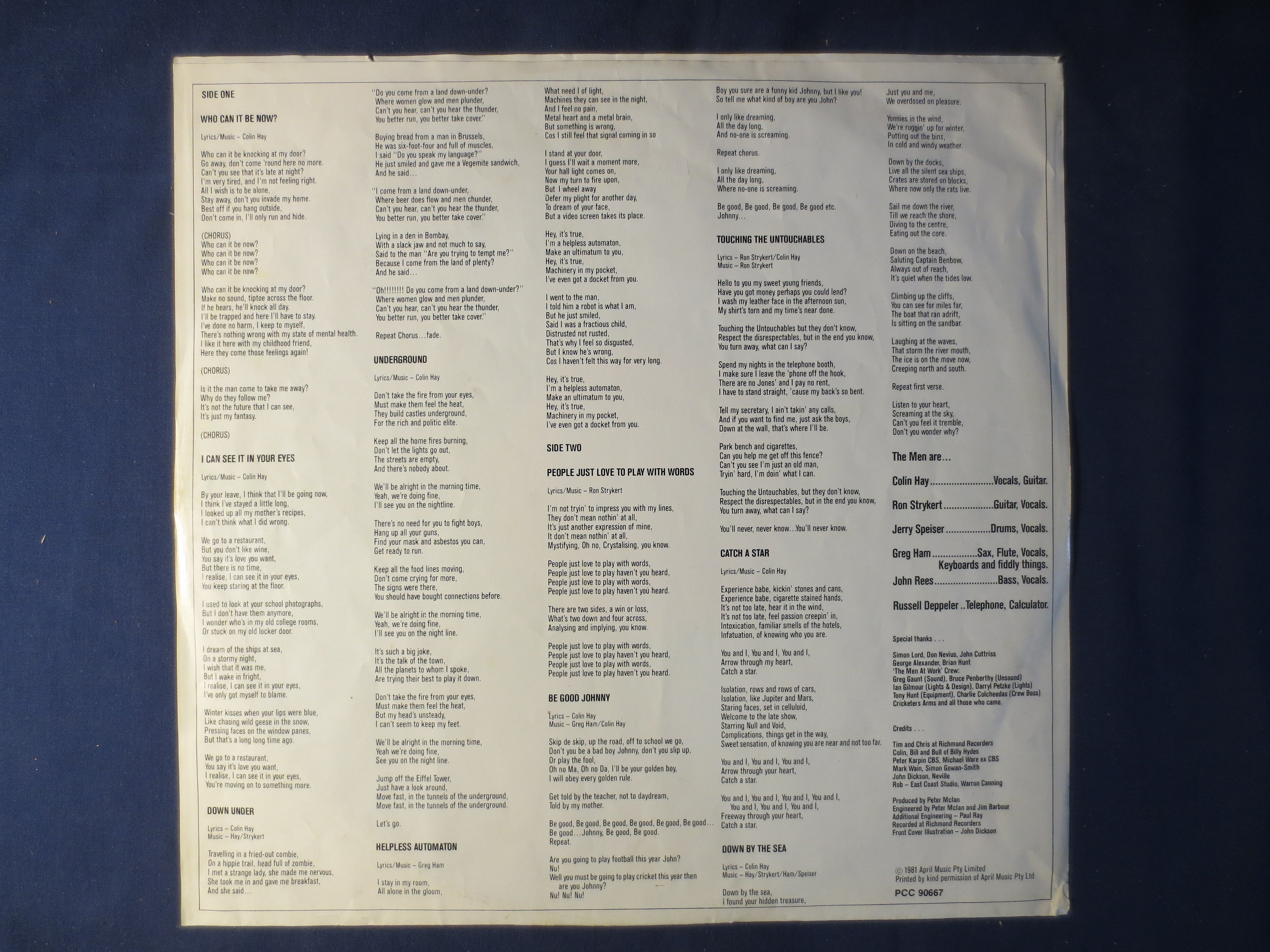 Men at Work – Business as Usual (1981) Vinyl LP