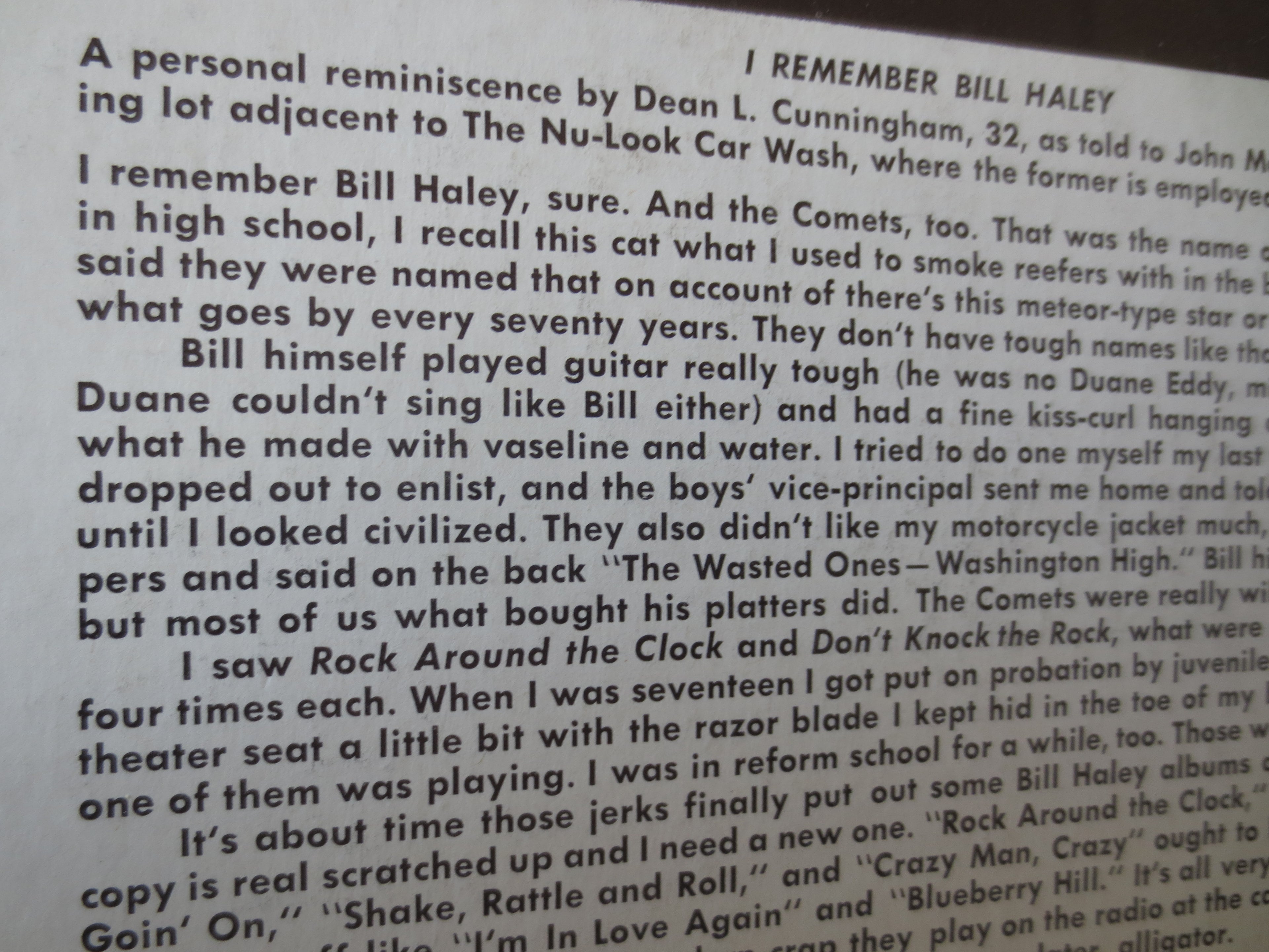 Bill Haley & His Comets – Rock and Roll (1971) Vinyl LP