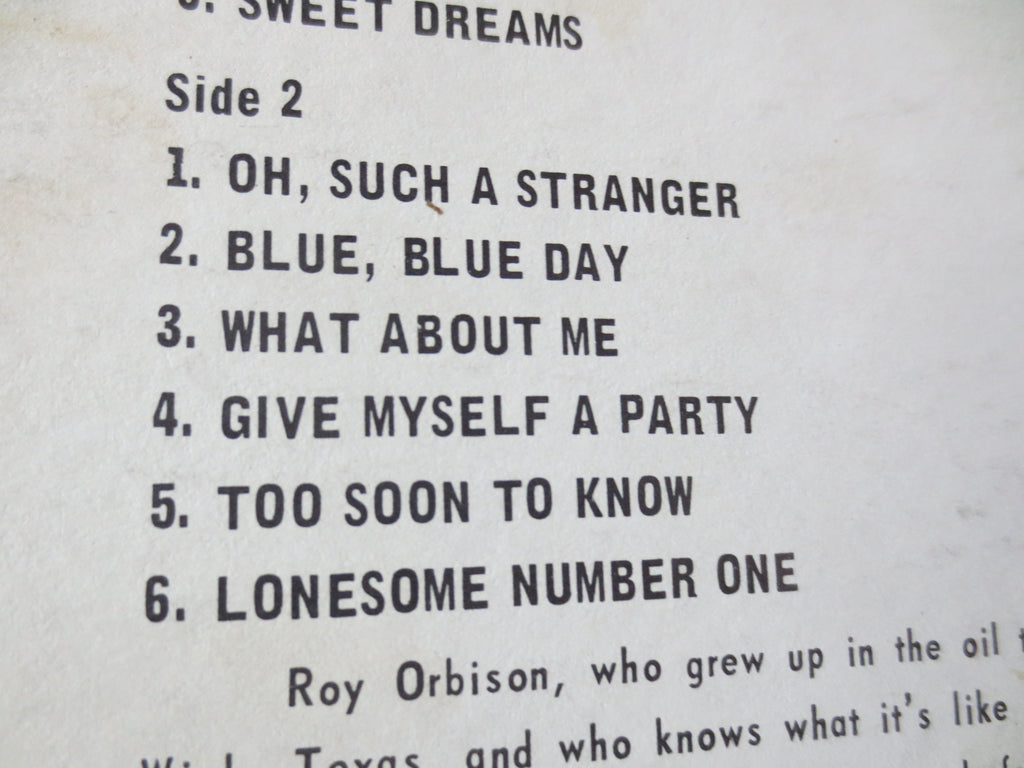 Roy Orbison – Roy Orbison Sings Don Gibson (1966) Vinyl LP
