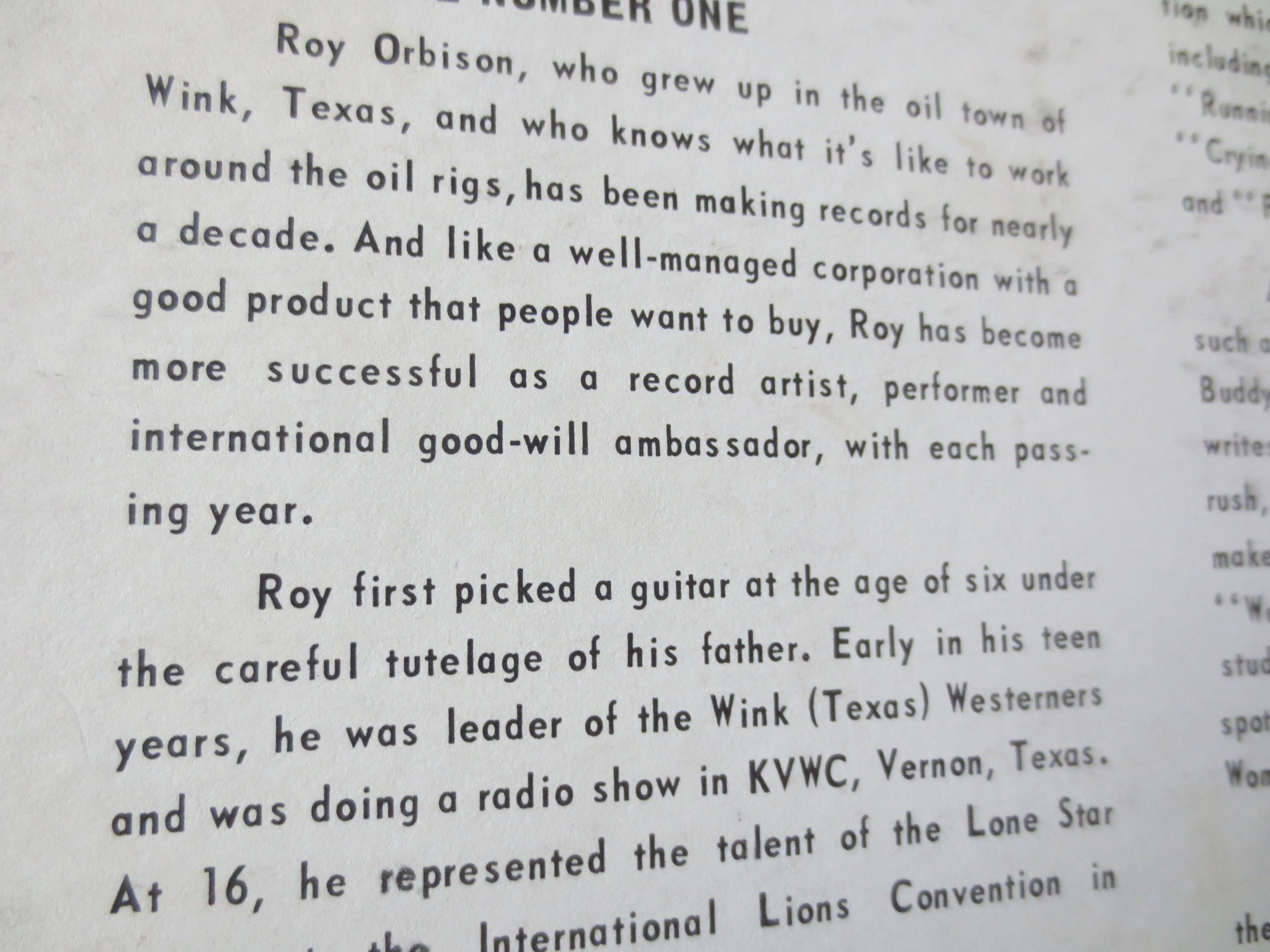Roy Orbison – Roy Orbison Sings Don Gibson (1966) [Vinyl LP]