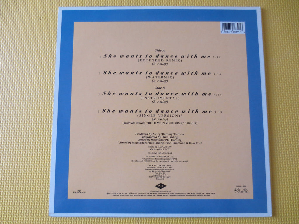 Rick Astley – She Wants to Dance with Me (1988) Vinyl EP