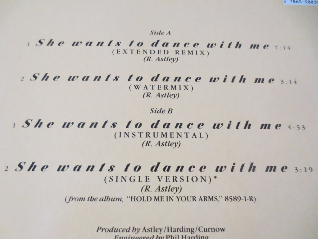 Rick Astley – She Wants to Dance with Me (1988) Vinyl EP