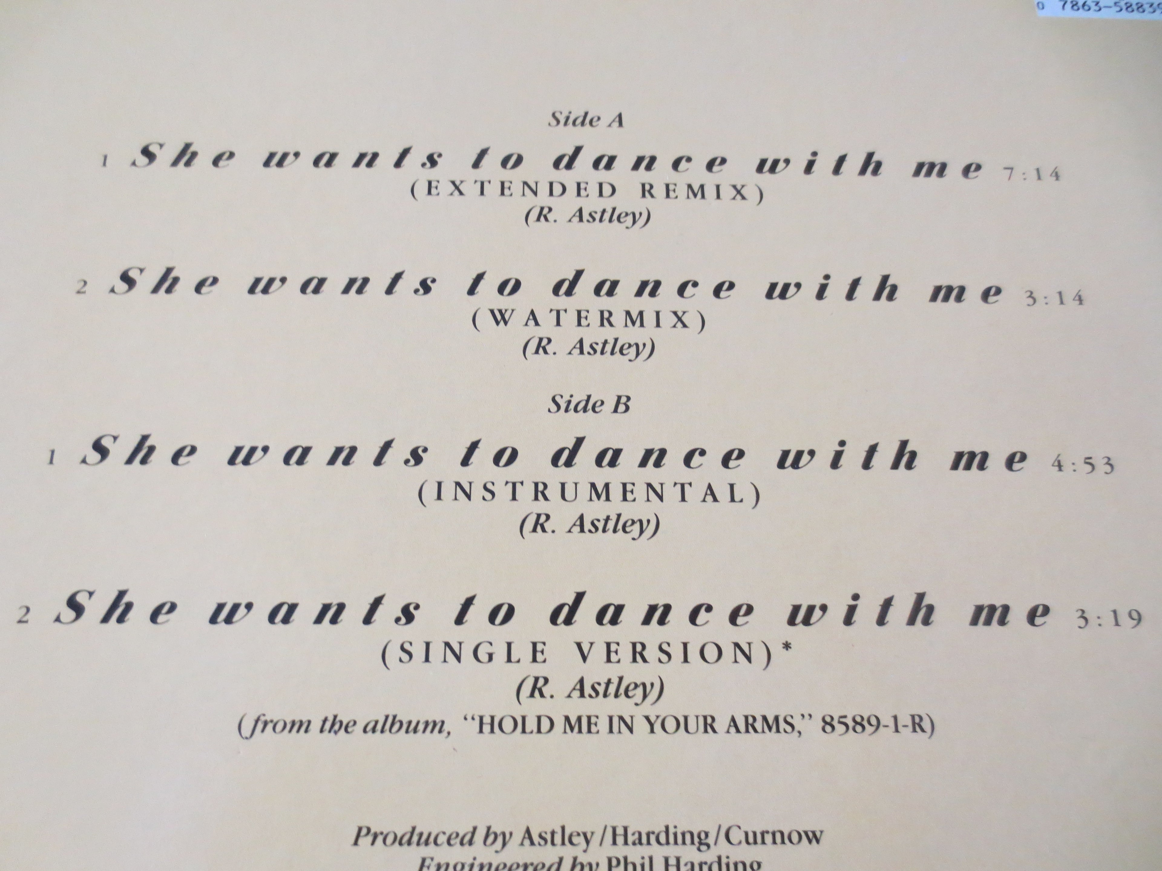 Rick Astley – She Wants to Dance with Me (1988) Vinyl EP