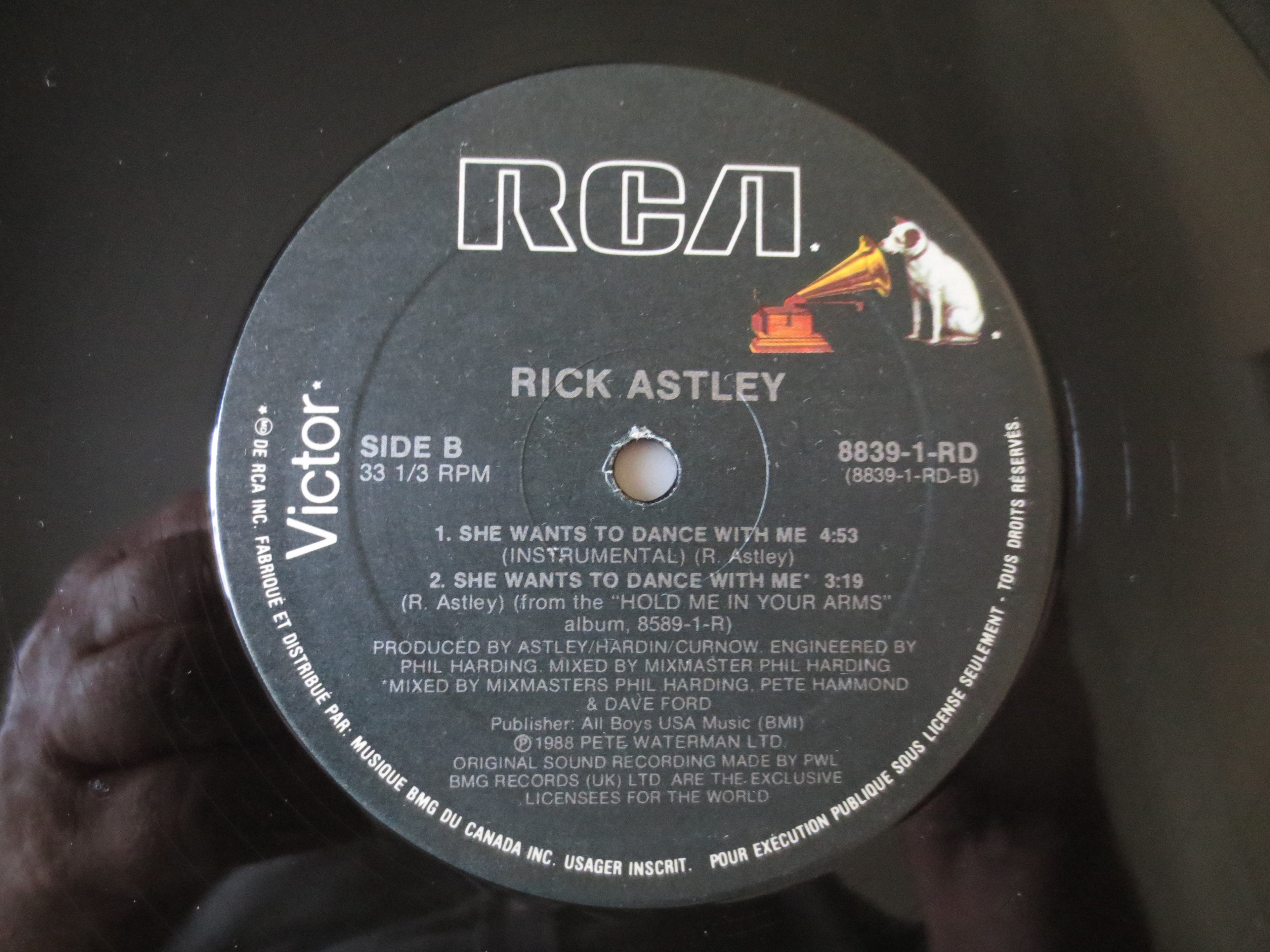 Rick Astley – She Wants to Dance with Me (1988) Vinyl EP