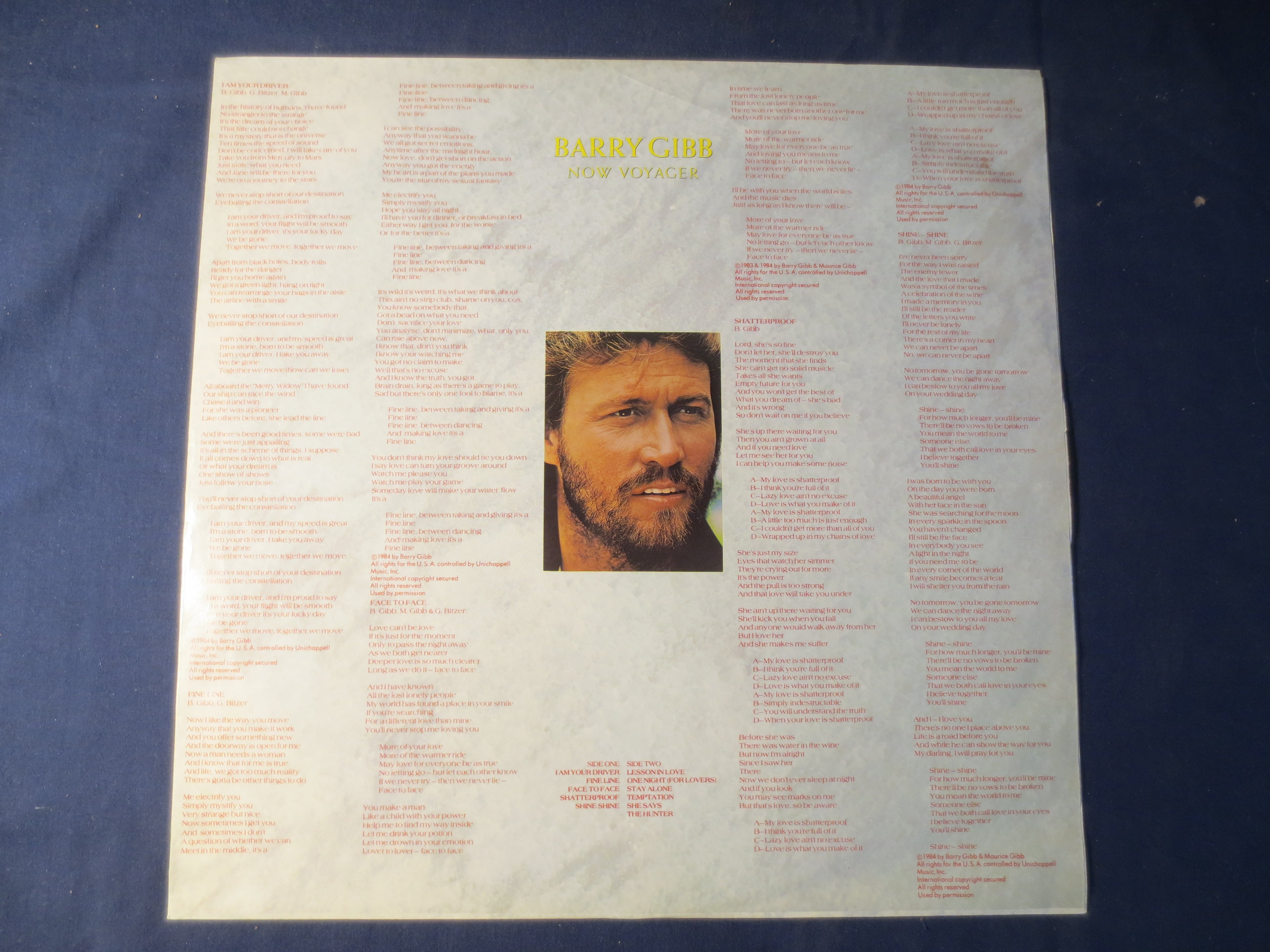 Barry Gibb – Now Voyager (1984) Vinyl LP