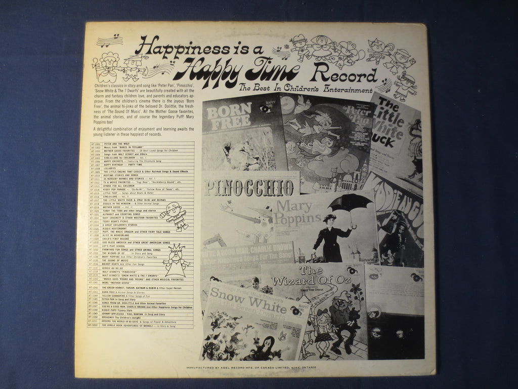 Oliver and Other Children's Favorites – Happy Time Records (1965) Vinyl LP