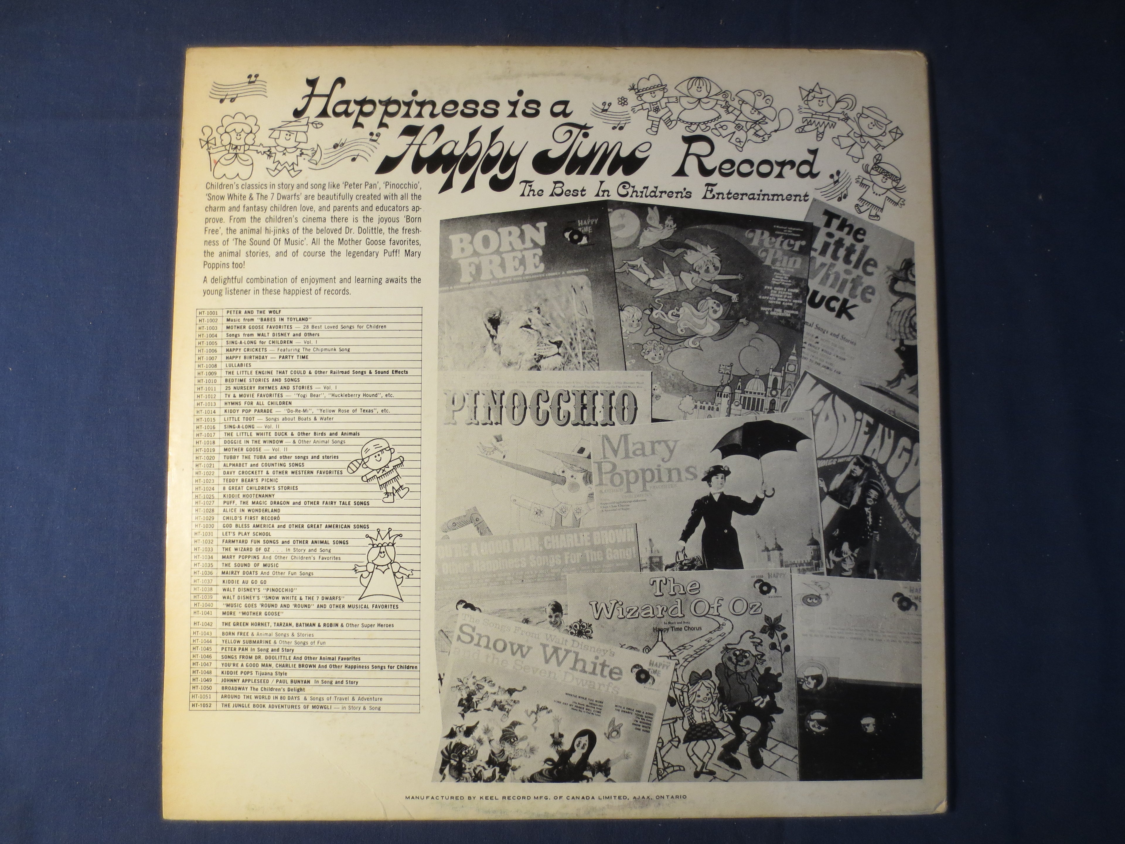 Oliver and Other Children's Favorites – Happy Time Records (1965) Vinyl LP