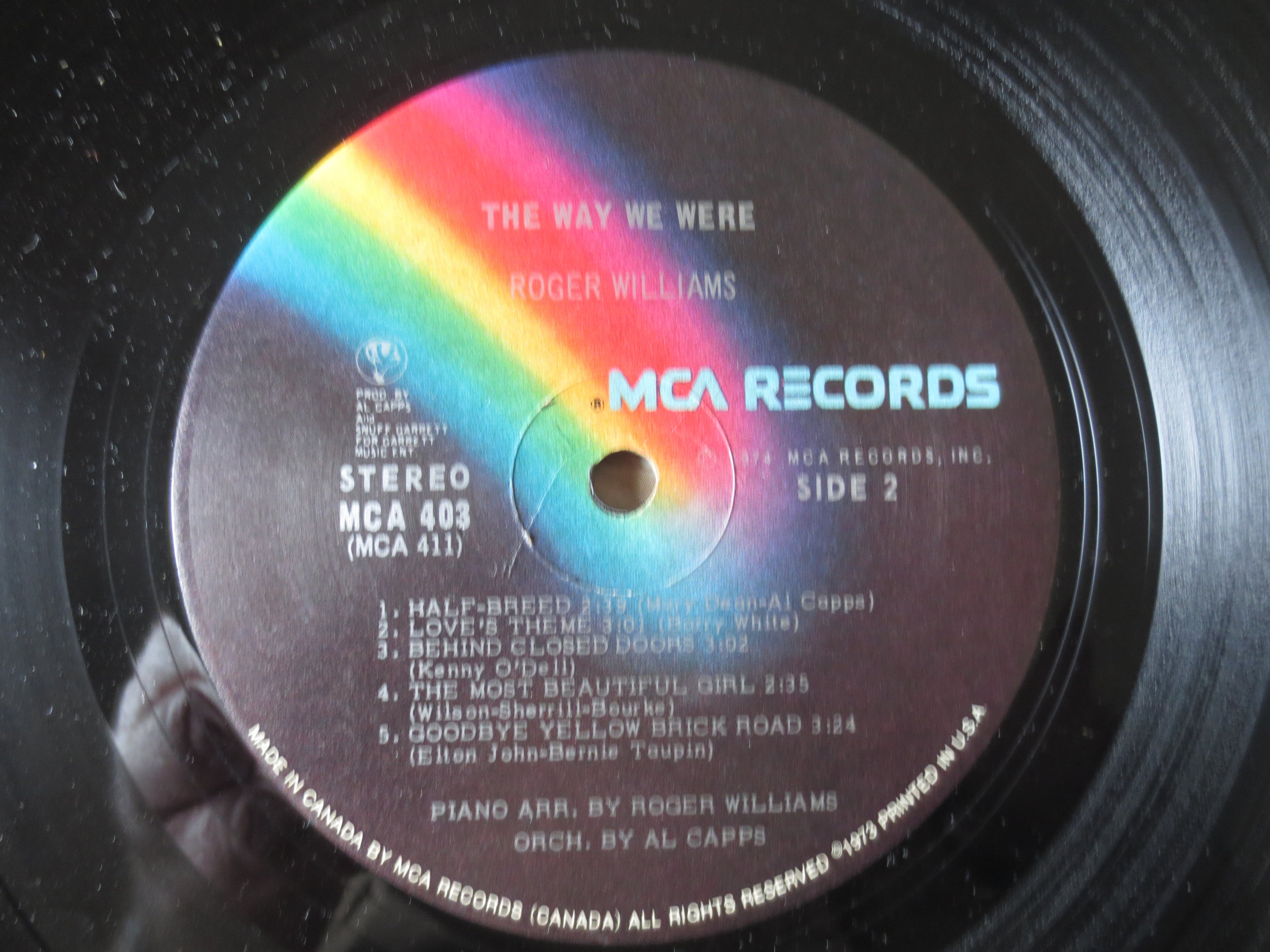 Roger Williams – The Way We Were (1974) Vinyl LP
