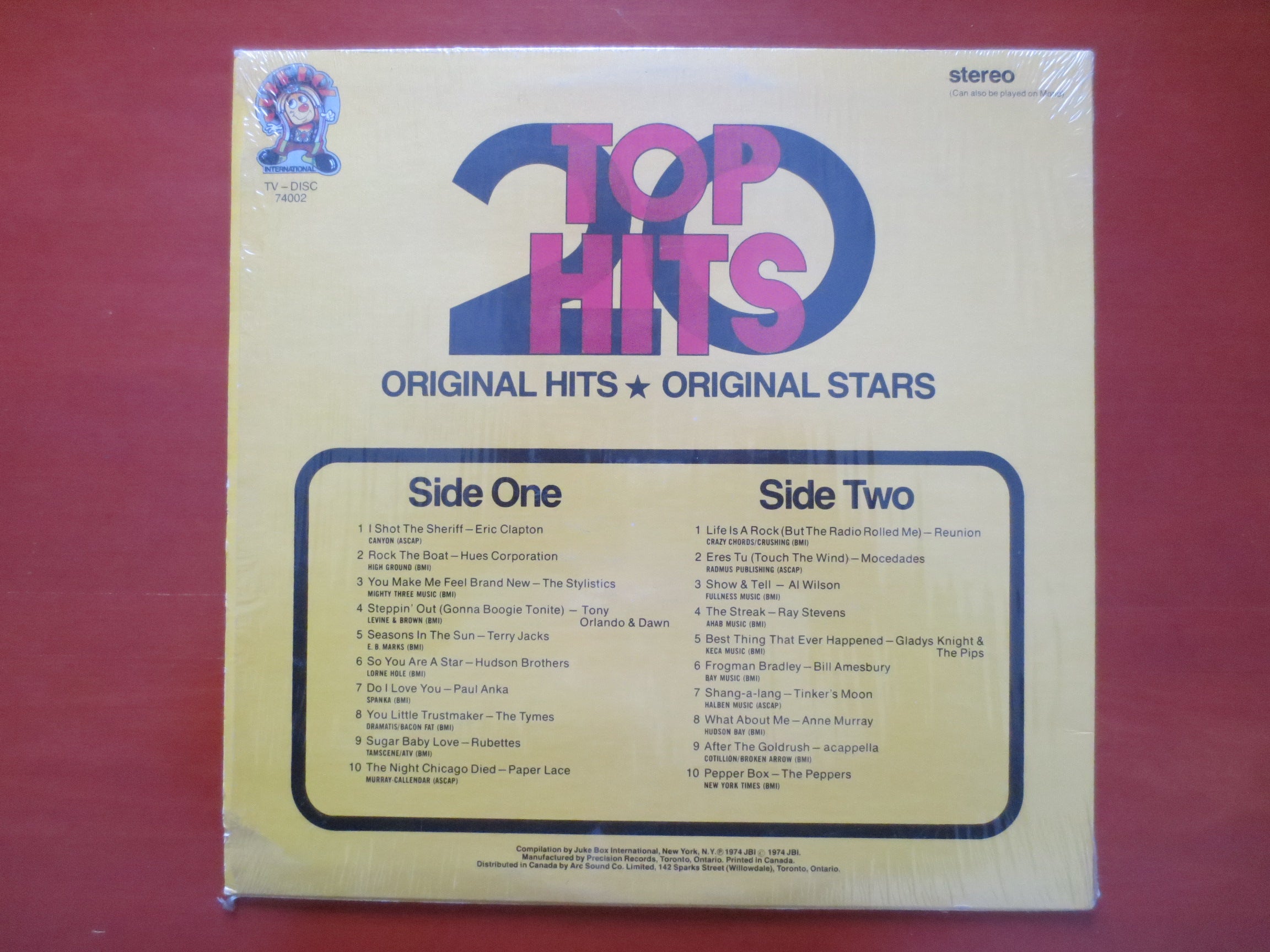 20 Top Hits – Original Stars (1974) Vinyl LP