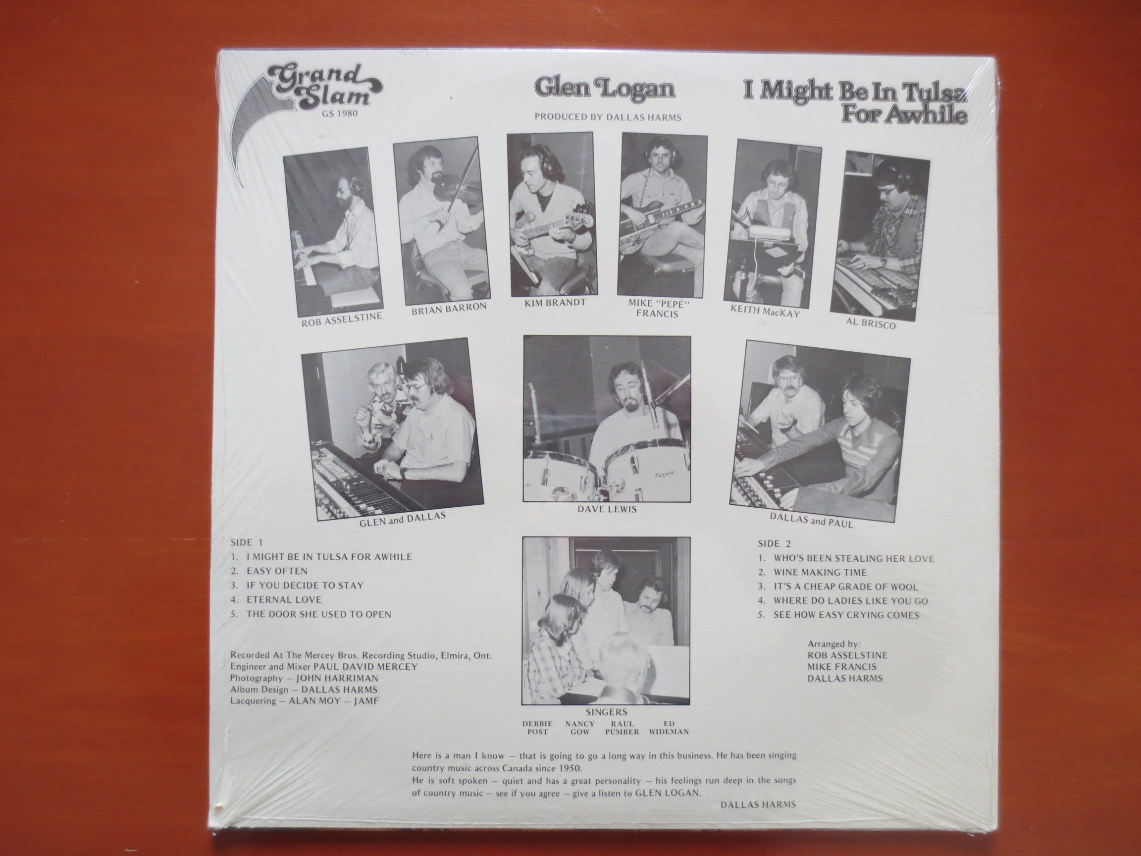 Glen Logan – I Might Be in Tulsa for a While (c.1975) Vinyl LP — Factory Sealed