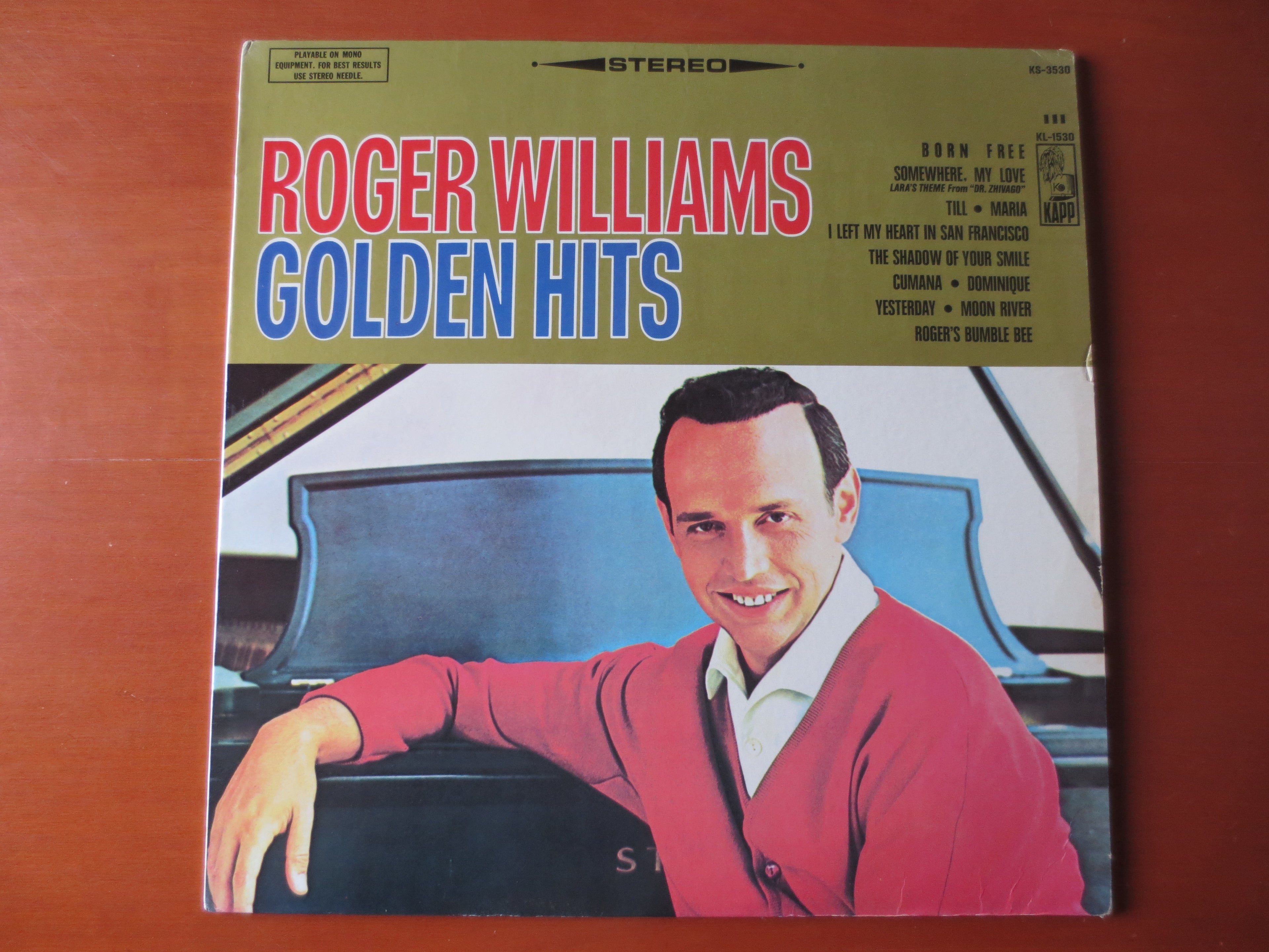 Roger Williams – Golden Hits (1967) Vinyl LP
