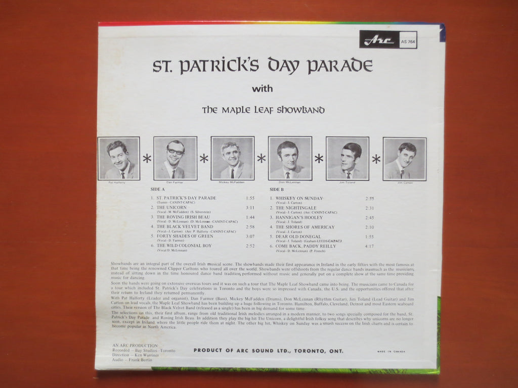 St. Patrick's Day – Maple Leaf Showband (1967) Vinyl LP