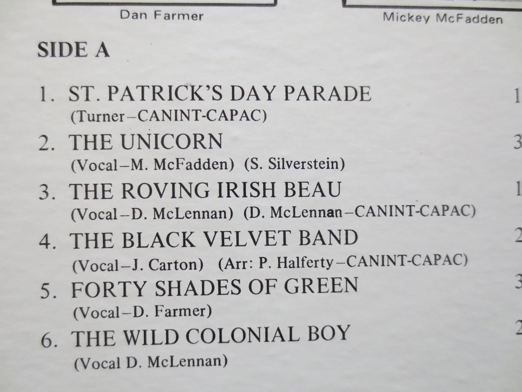 St. Patrick's Day – Maple Leaf Showband (1967) Vinyl LP
