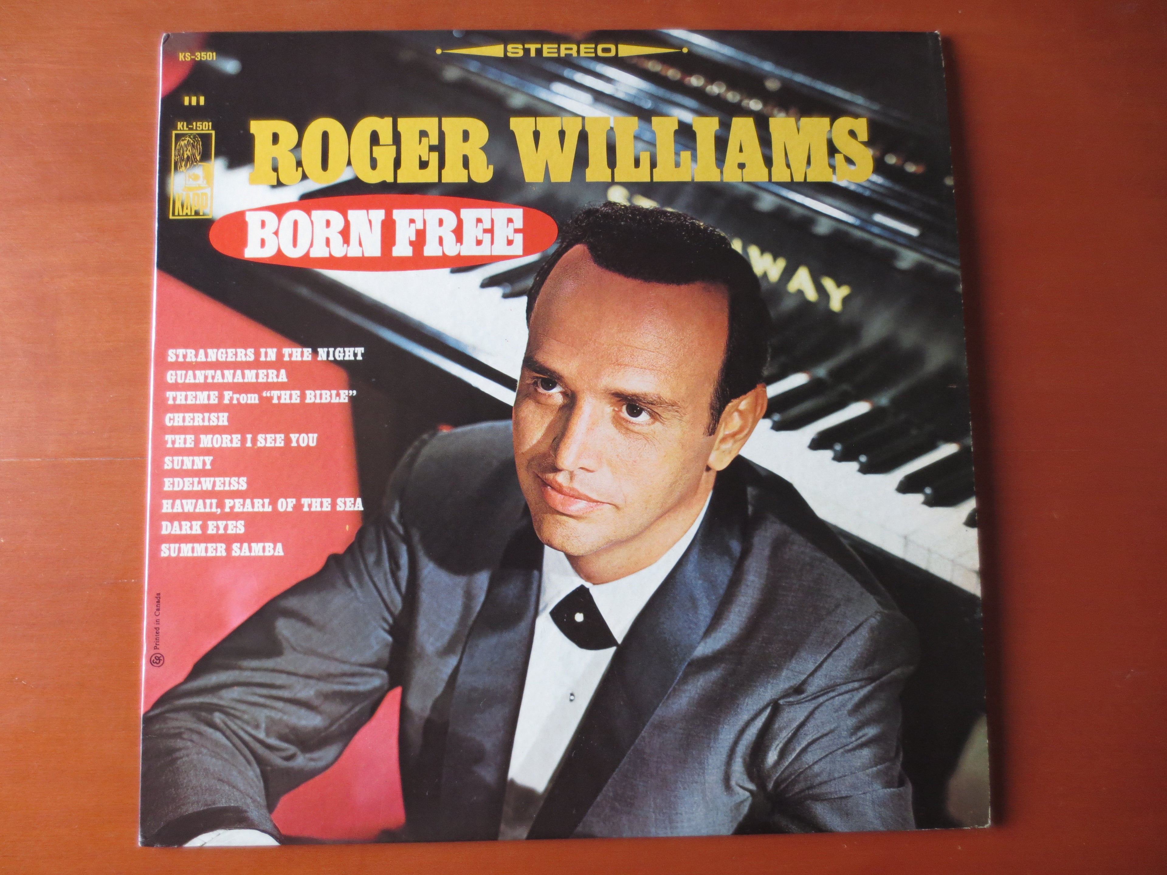 Roger Williams – Born Free (1966) Vinyl LP