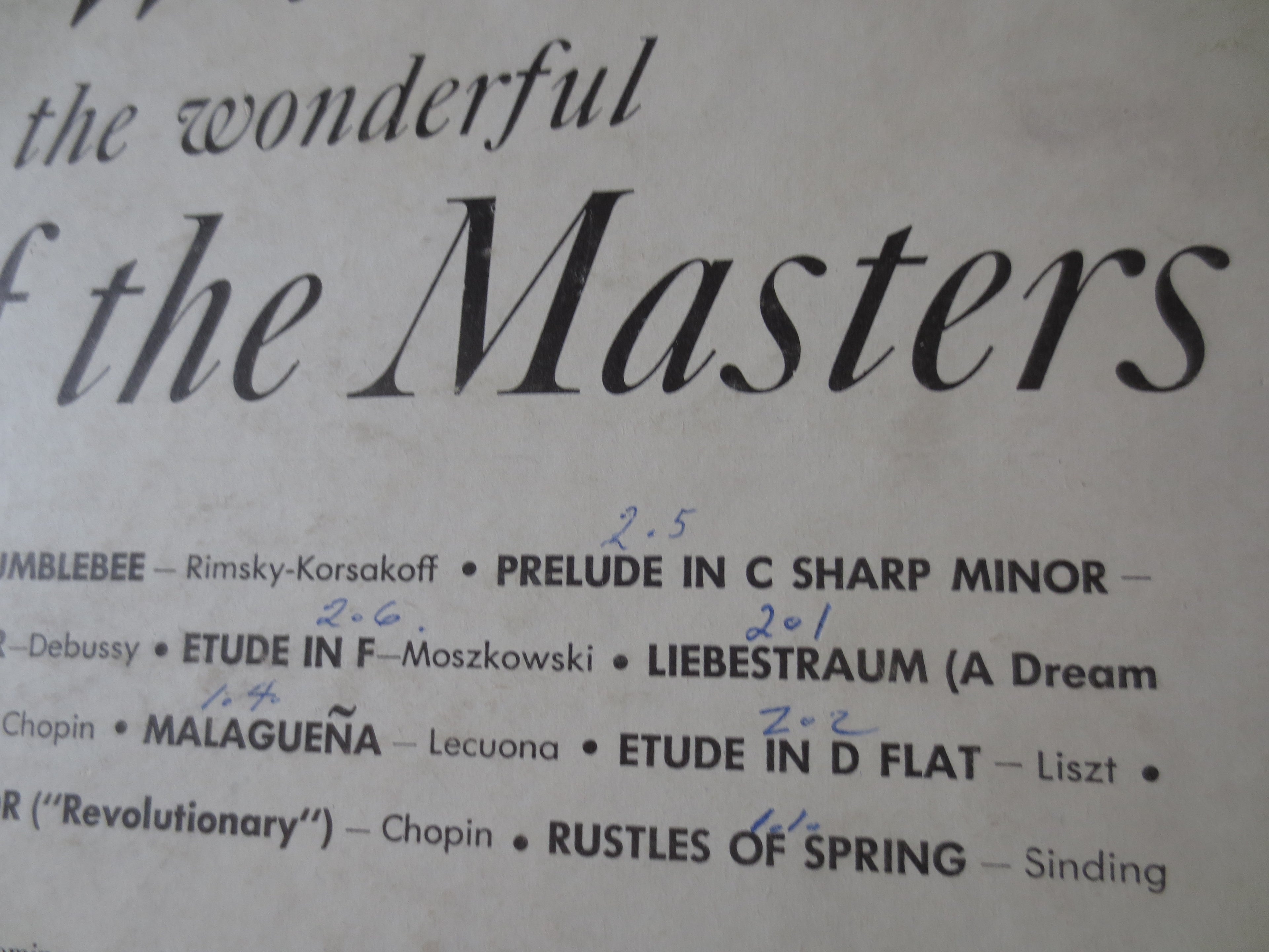 Roger Williams – Music of the Masters (1956) Vinyl LP