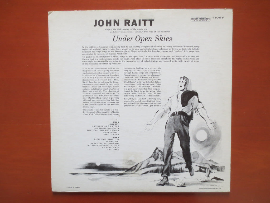 John Raitt – Under Open Skies (1958) Vinyl LP
