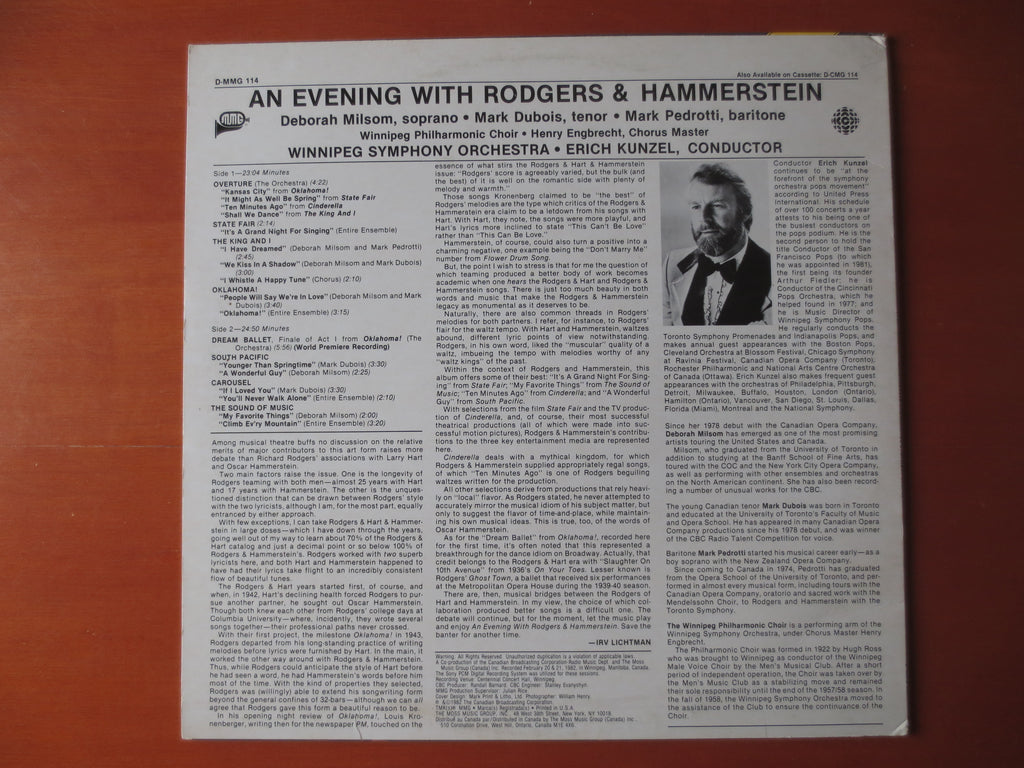 Winnipeg Symphony Orchestra – Winnipeg Symphony Orchestra (1982) Vinyl LP