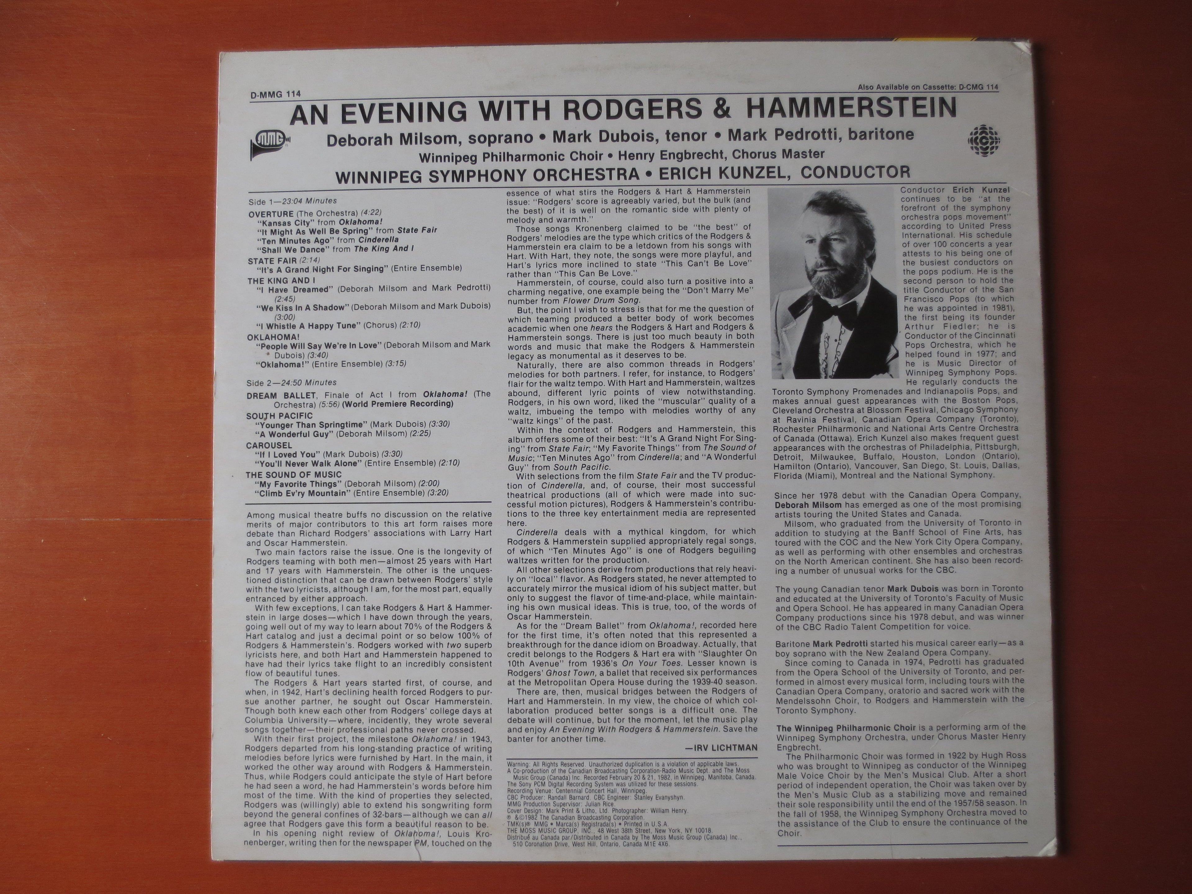 Winnipeg Symphony Orchestra – Winnipeg Symphony Orchestra (1982) Vinyl LP