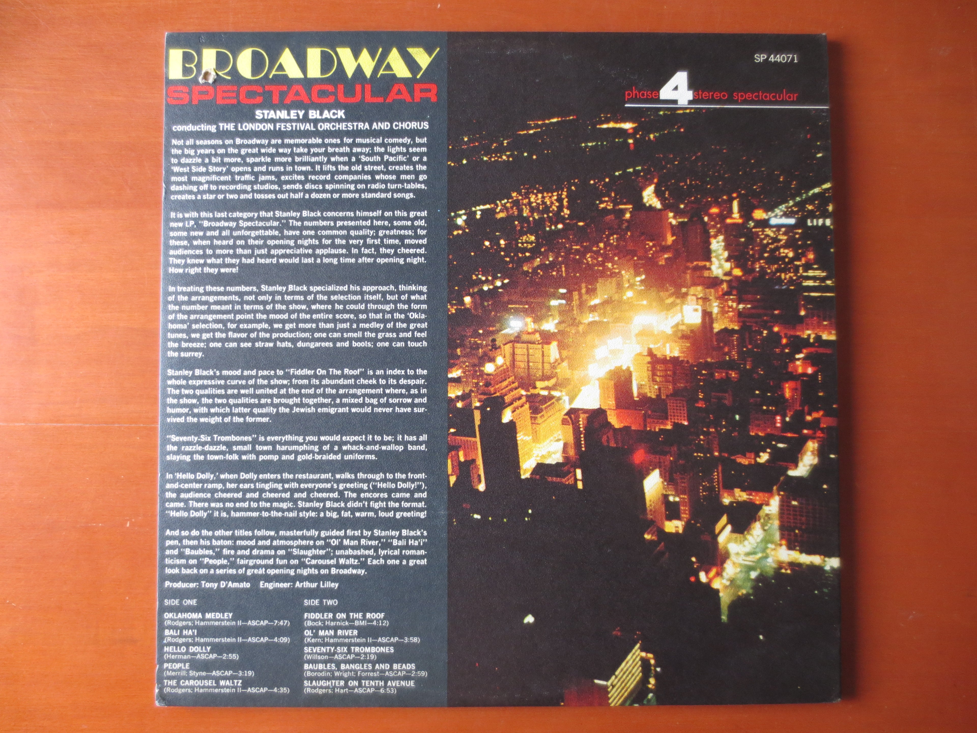Stanley Black and His Orchestra – Broadway Spectacular (1966) Vinyl LP