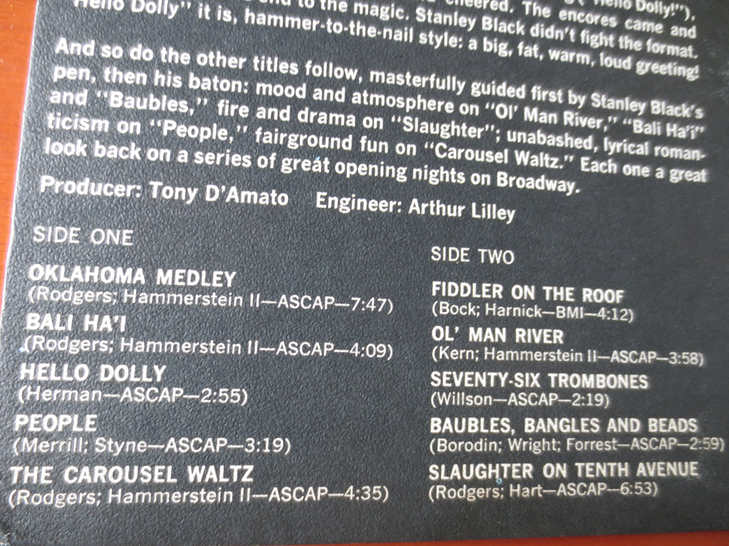 Stanley Black and His Orchestra – Broadway Spectacular (1966) Vinyl LP