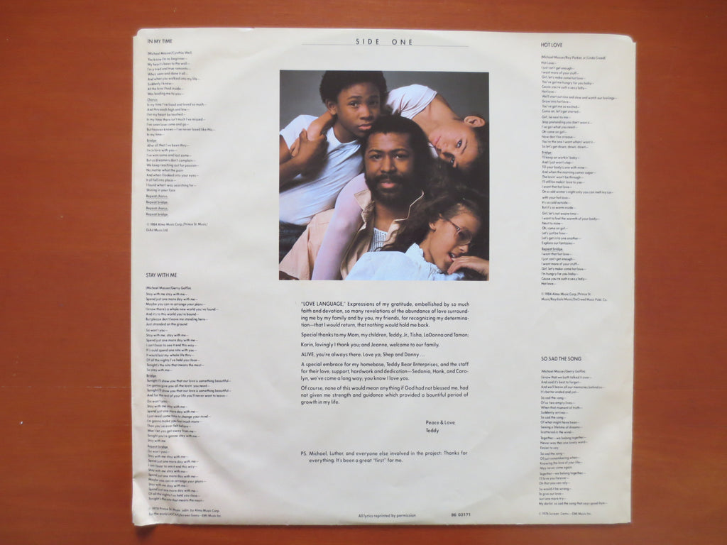 Teddy Pendergrass – Love Language (1984) Vinyl LP