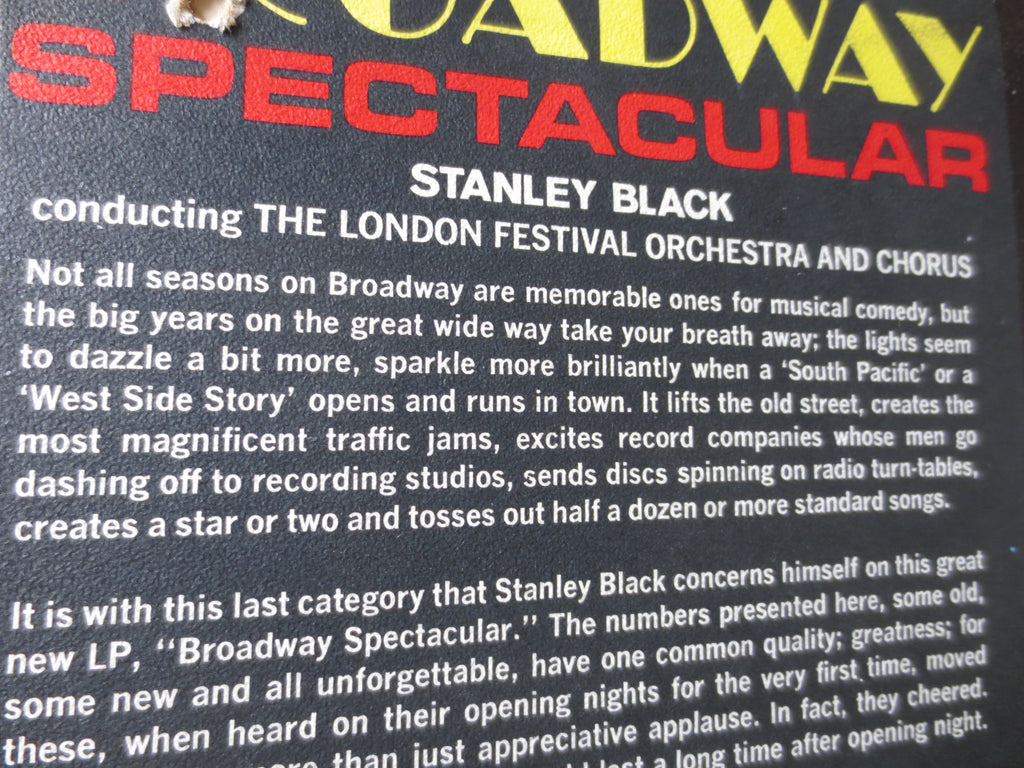 Stanley Black and His Orchestra – Broadway Spectacular (1966) Vinyl LP