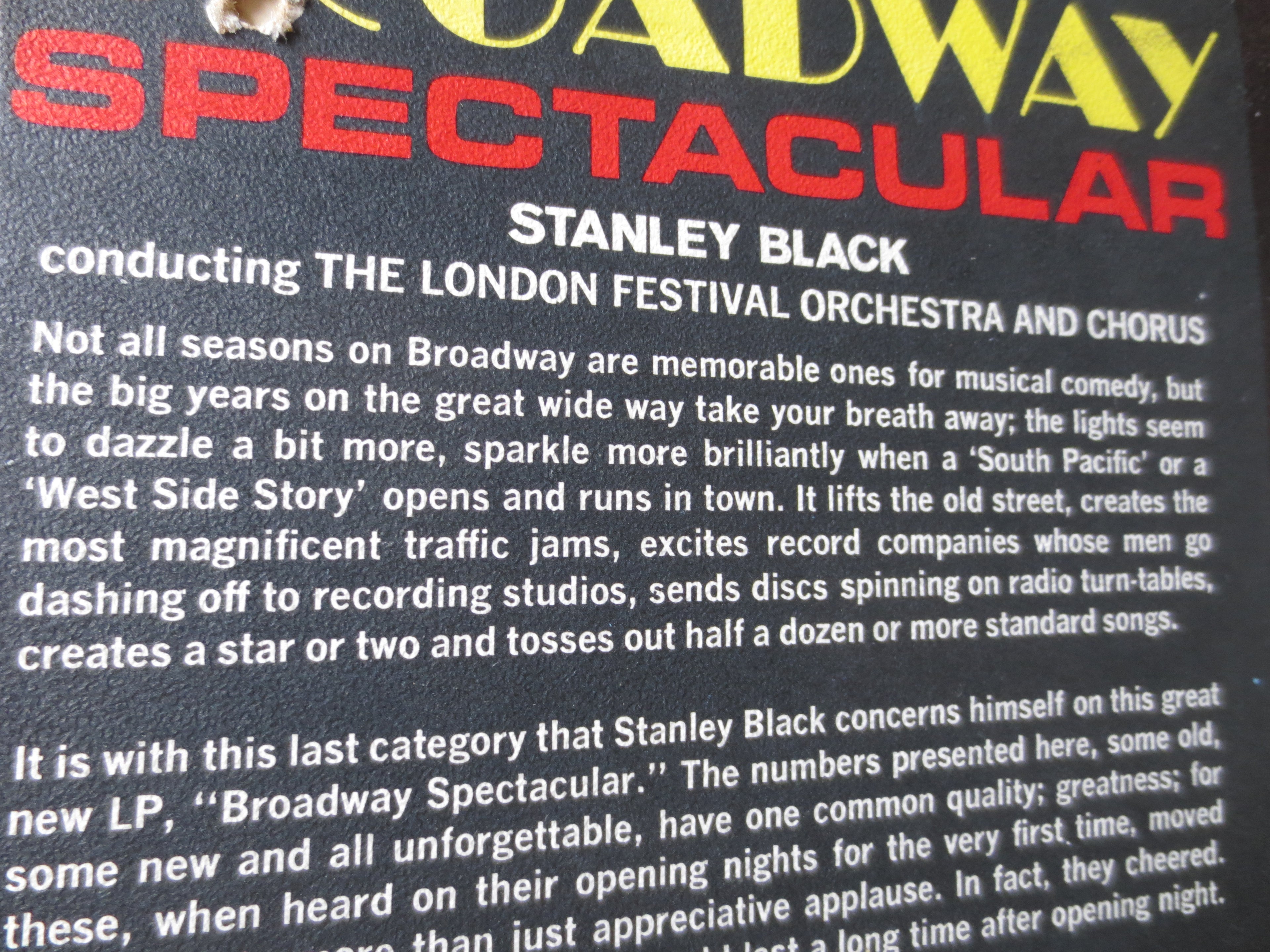 Stanley Black and His Orchestra – Broadway Spectacular (1966) Vinyl LP
