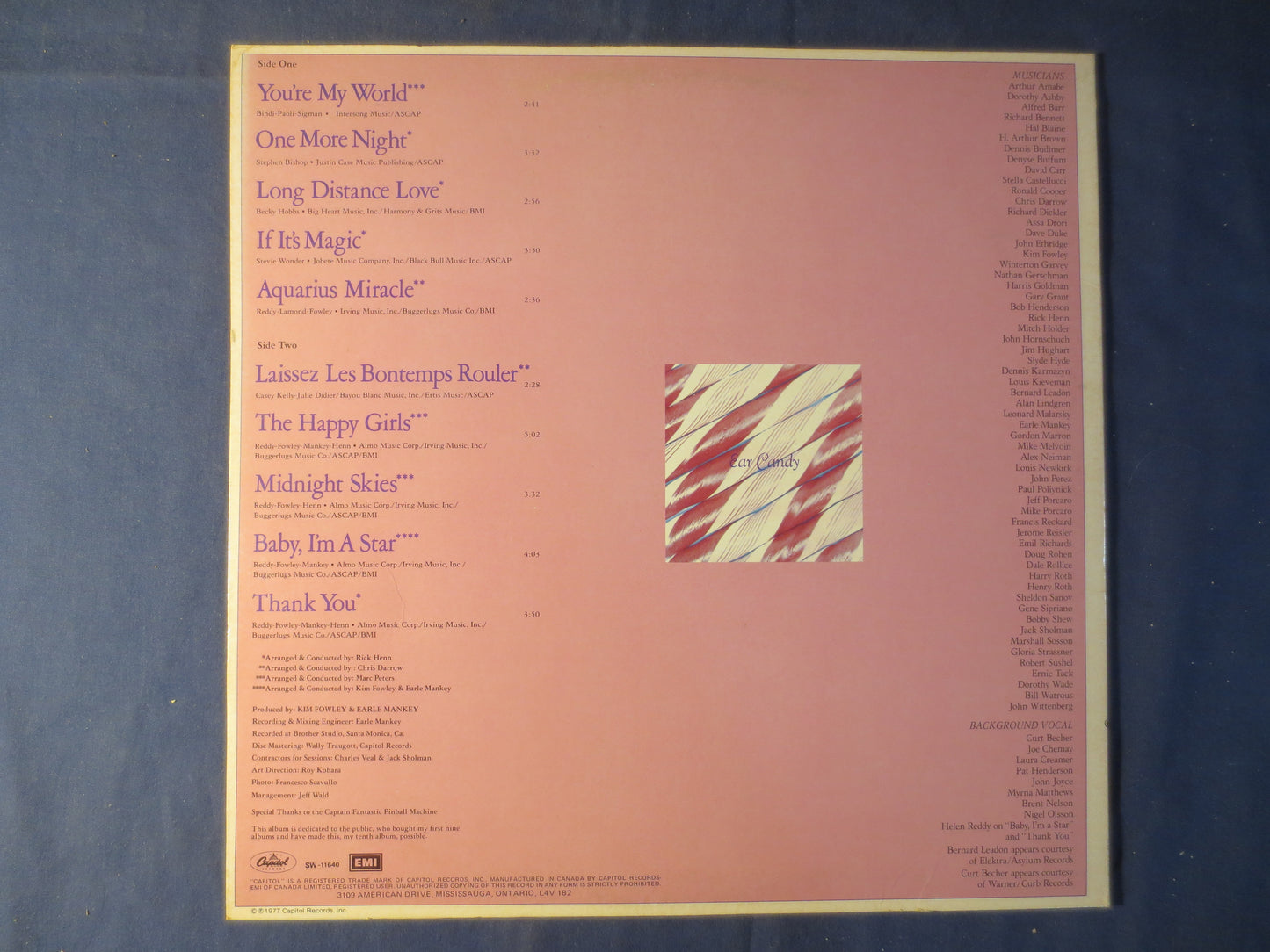 HELEN REDDY, Ear CANDY, Helen Reddy Vinyl, Helen Reddy Album, Vintage Vinyl, Vinyl Record, Vinyl Album, 1977 Records