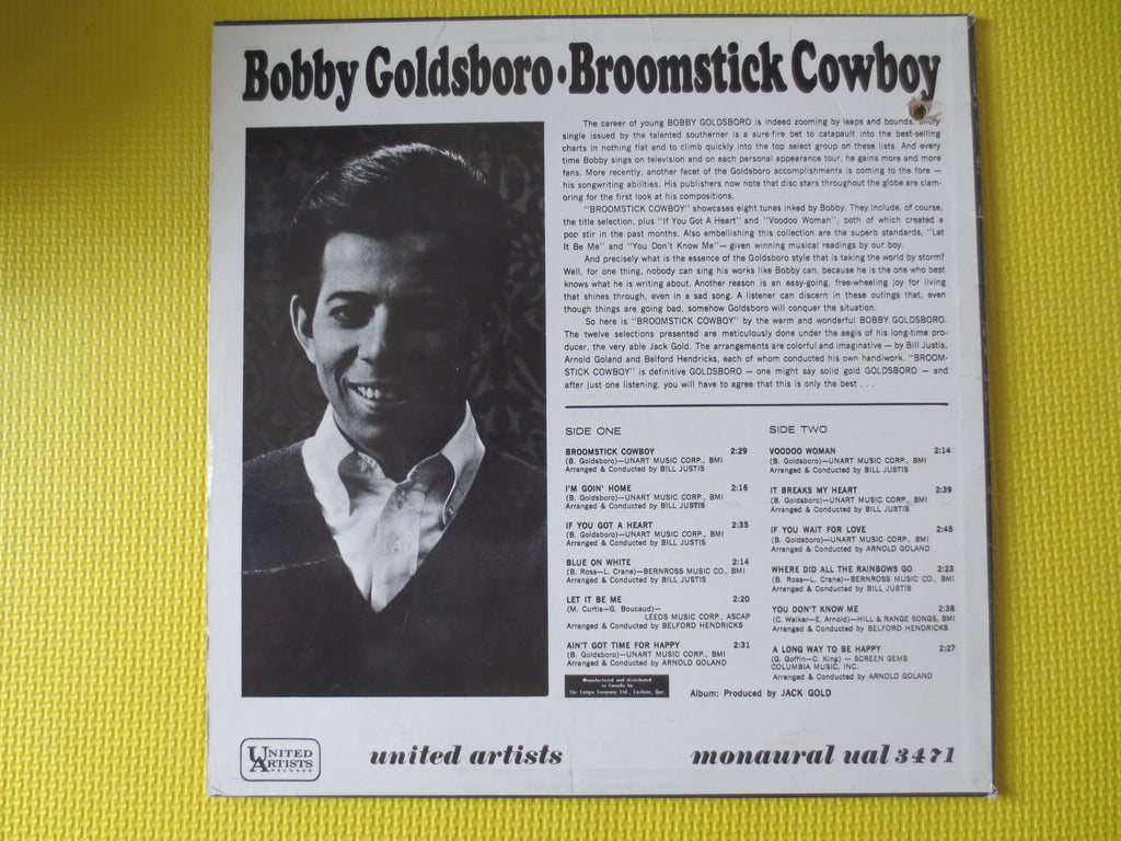 Bobby Goldsboro – Broomstick Cowboy (1965) Vinyl LP