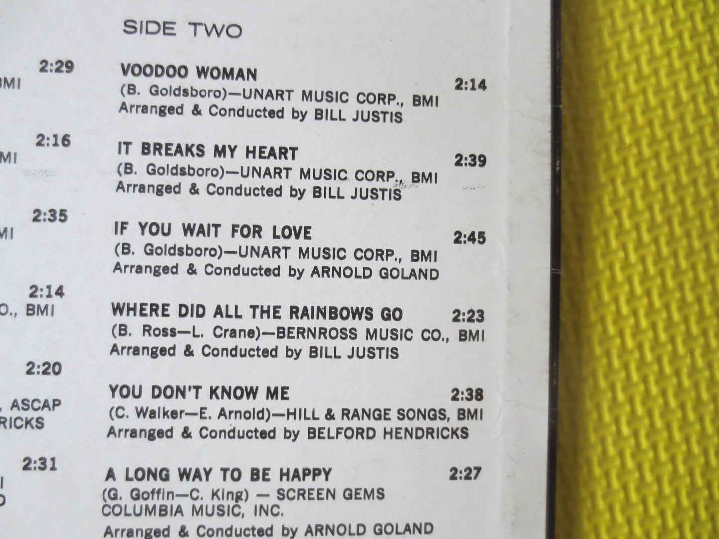 BOBBY GOLDSBORO, BROOMSTICK Cowboy, Vintage Vinyl, Record Vinyl, Bobby Goldsboro lps, Vinyl Records, lps, 1965 Records,