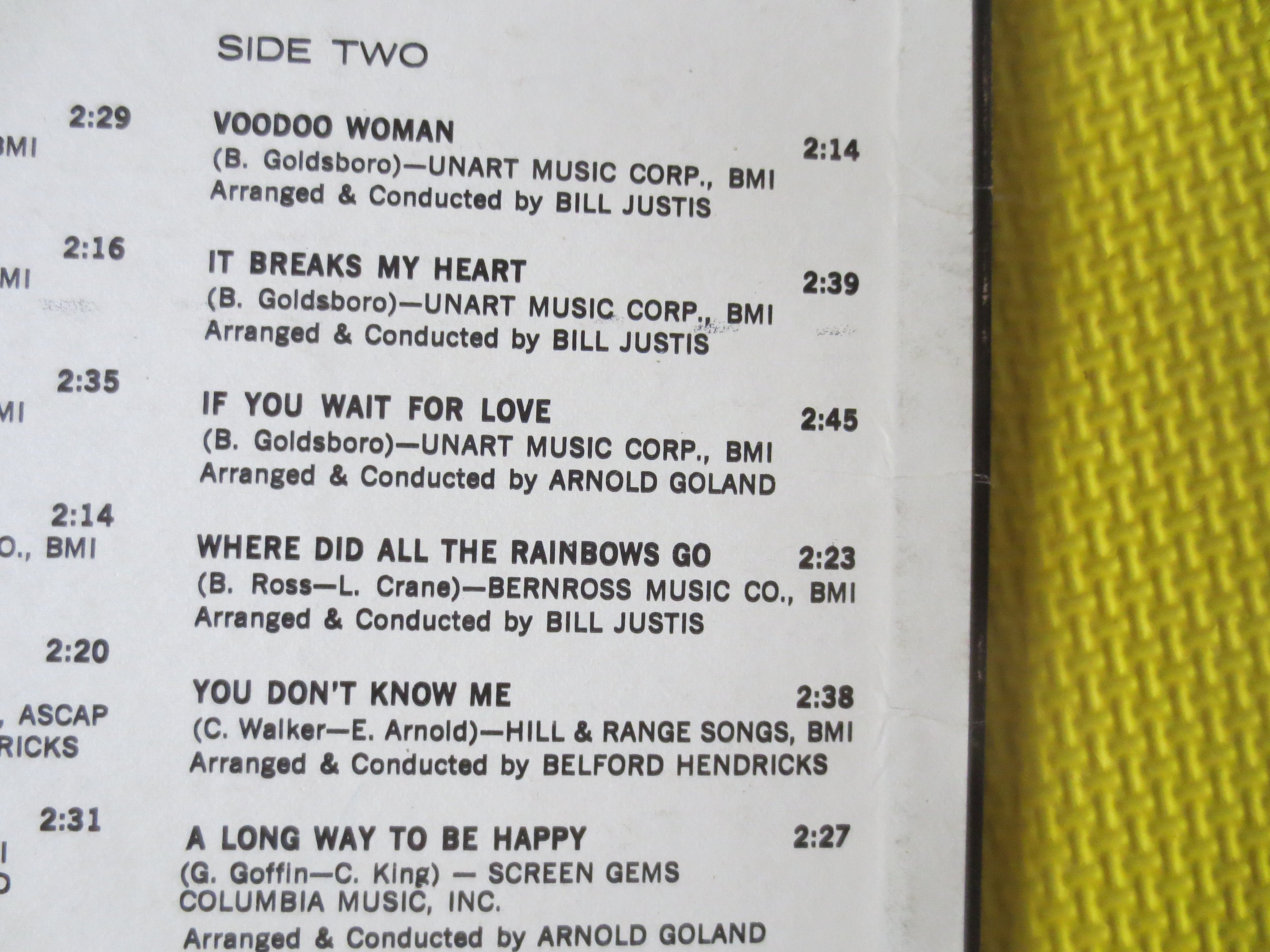 Bobby Goldsboro – Broomstick Cowboy (1965) Vinyl LP