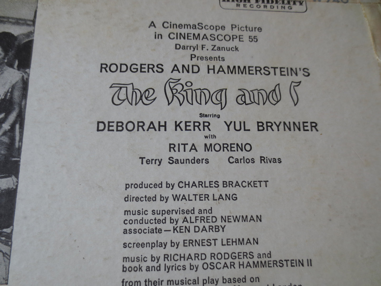 The KING and I, Movie SOUNDTRACK Lp, Deborah Kerr Album, Deborah Kerr Record, Yul Brynner Album, Vintage Vinyl, 1956 Records