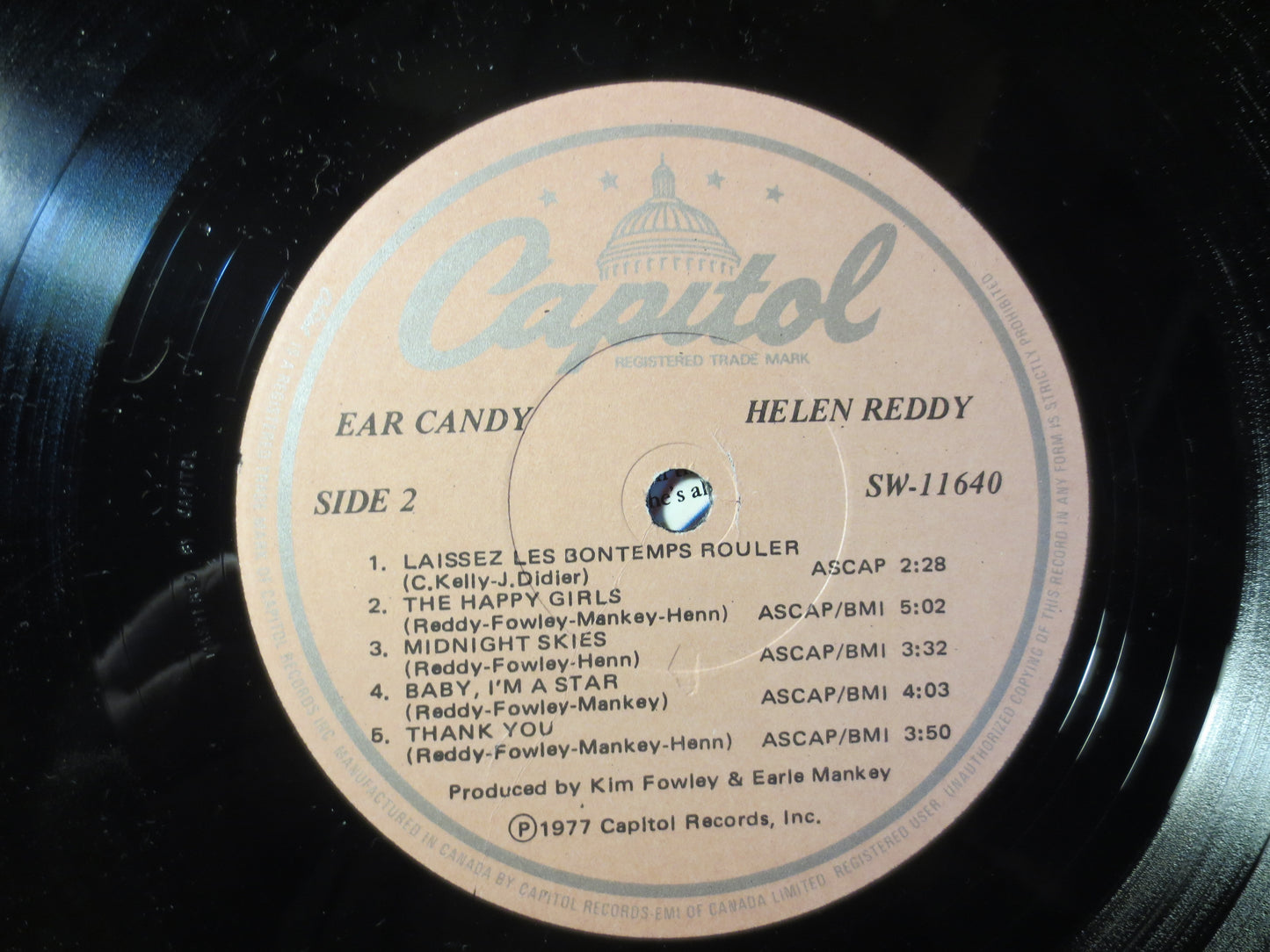 HELEN REDDY, Ear CANDY, Helen Reddy Vinyl, Helen Reddy Album, Vintage Vinyl, Vinyl Record, Vinyl Album, 1977 Records