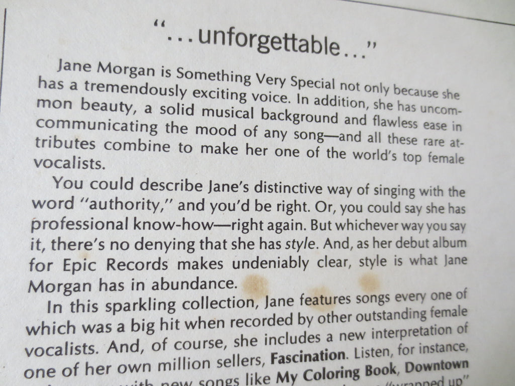 Jane Morgan – In My Style (1965) Vinyl LP