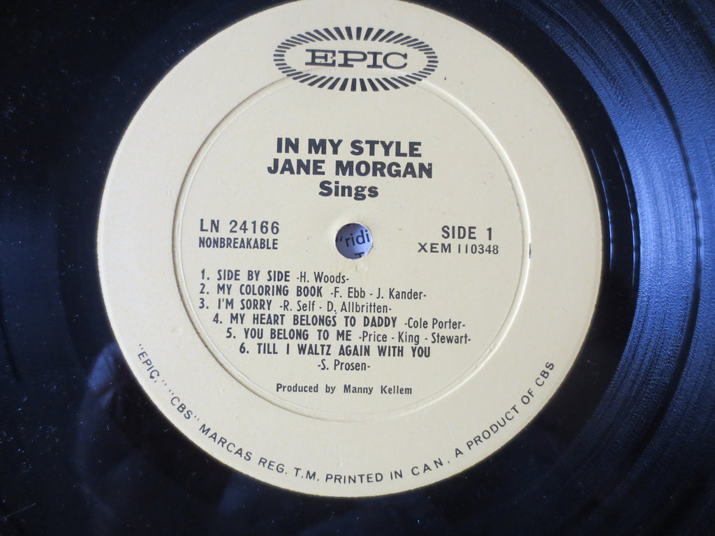Jane Morgan – In My Style (1965) Vinyl LP