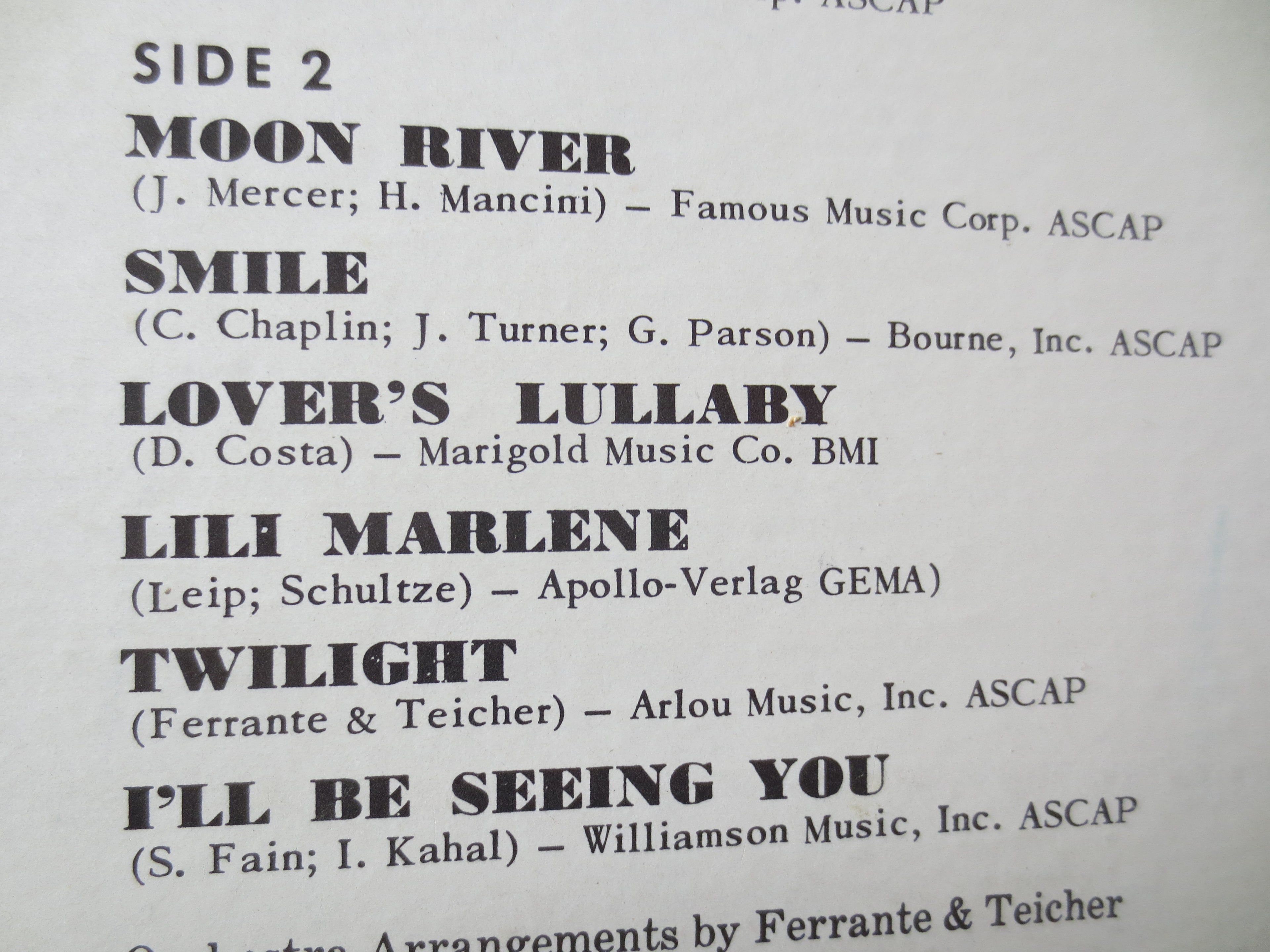 Ferrante & Teicher – Tonight (1962) Vinyl LP