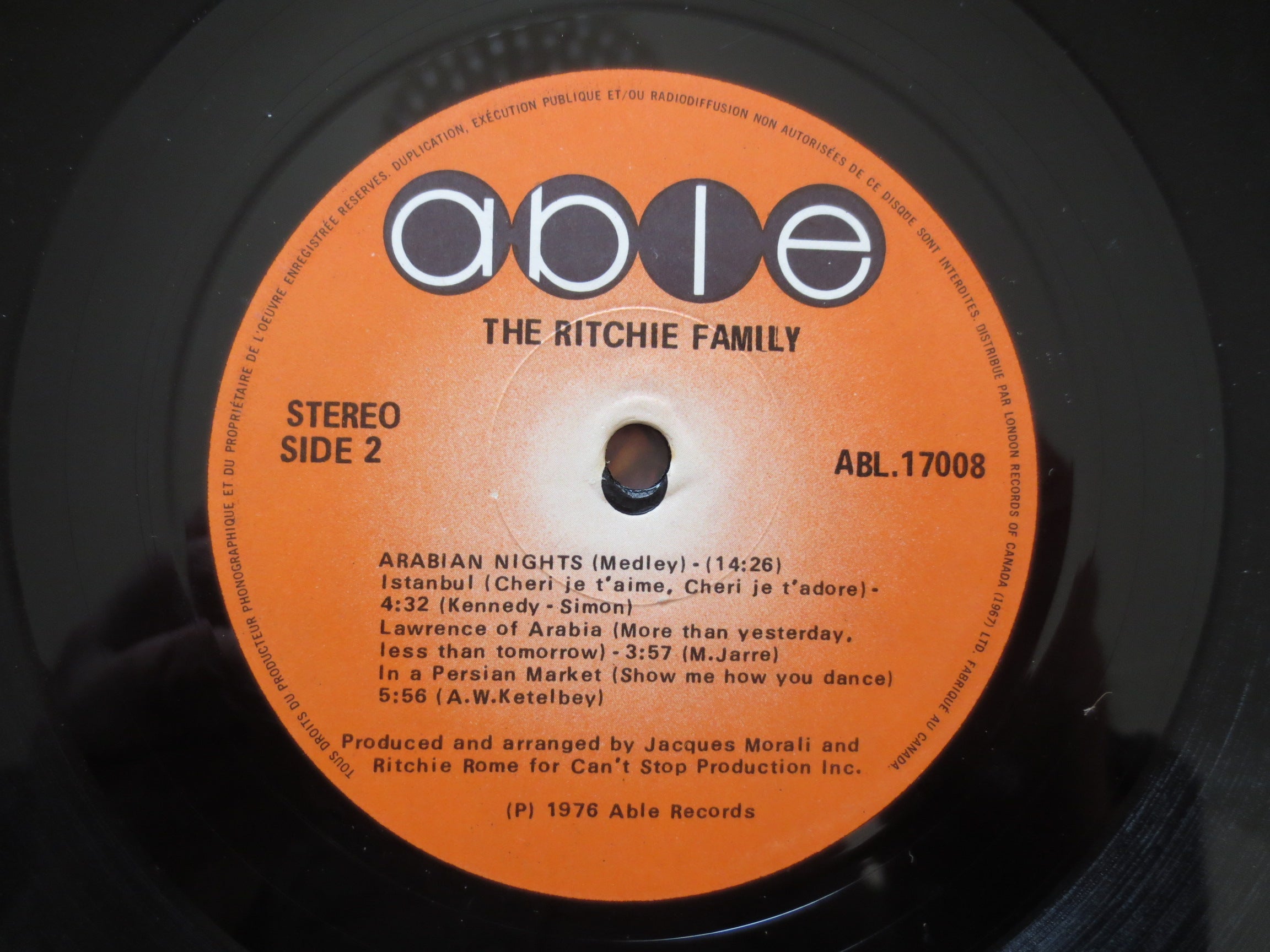 The Ritchie Family – Arabian Nights (1976) Vinyl LP