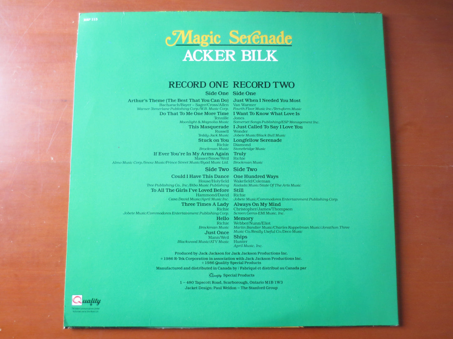 ACKER BILK, MAGIC Serenade, Acker Bilk Records, Jazz Record, Vintage Vinyl, Acker Bilk Albums, Vinyl Records, 1986 Records