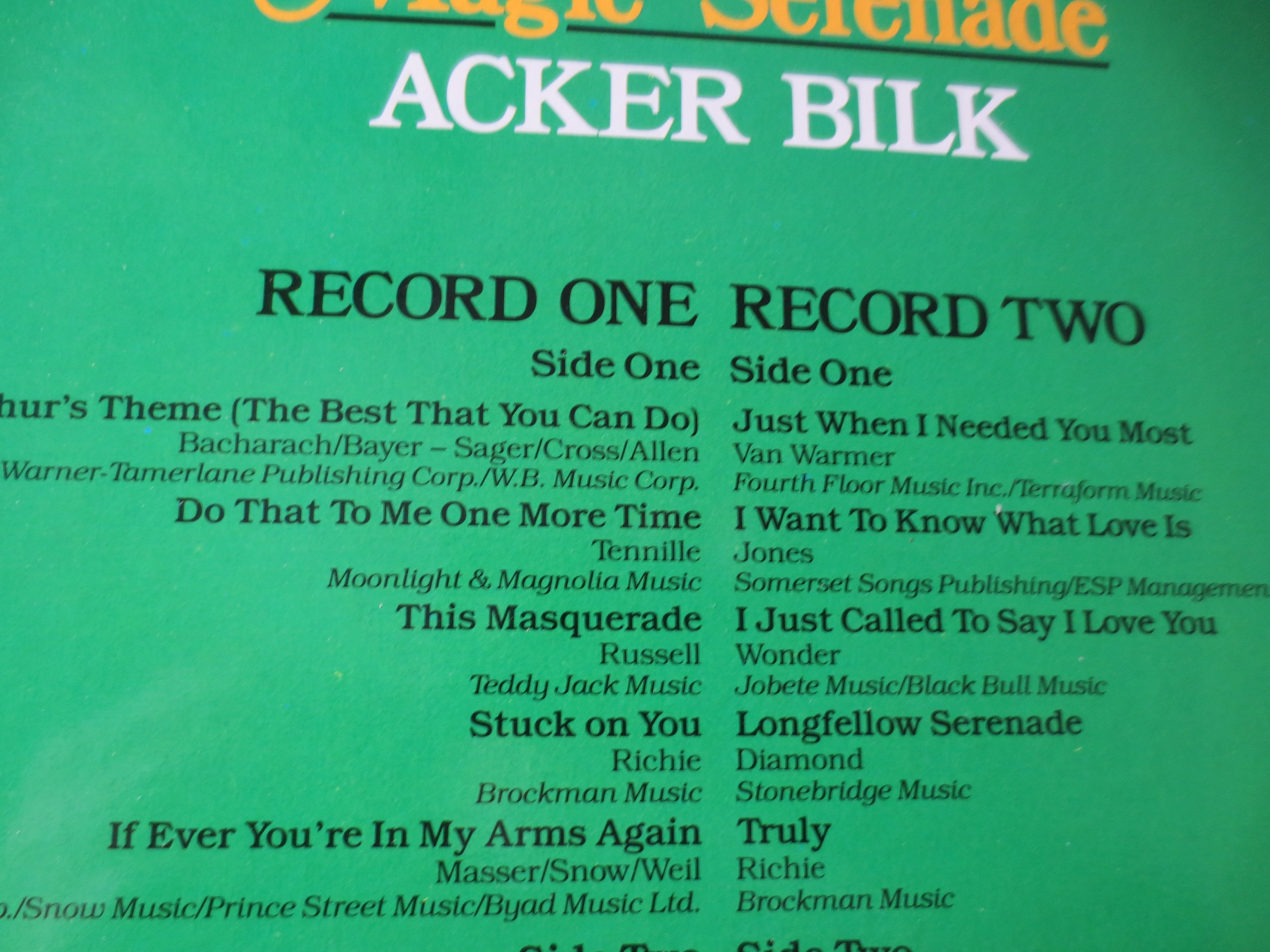 ACKER BILK, MAGIC Serenade, Acker Bilk Records, Jazz Record, Vintage Vinyl, Acker Bilk Albums, Vinyl Records, 1986 Records