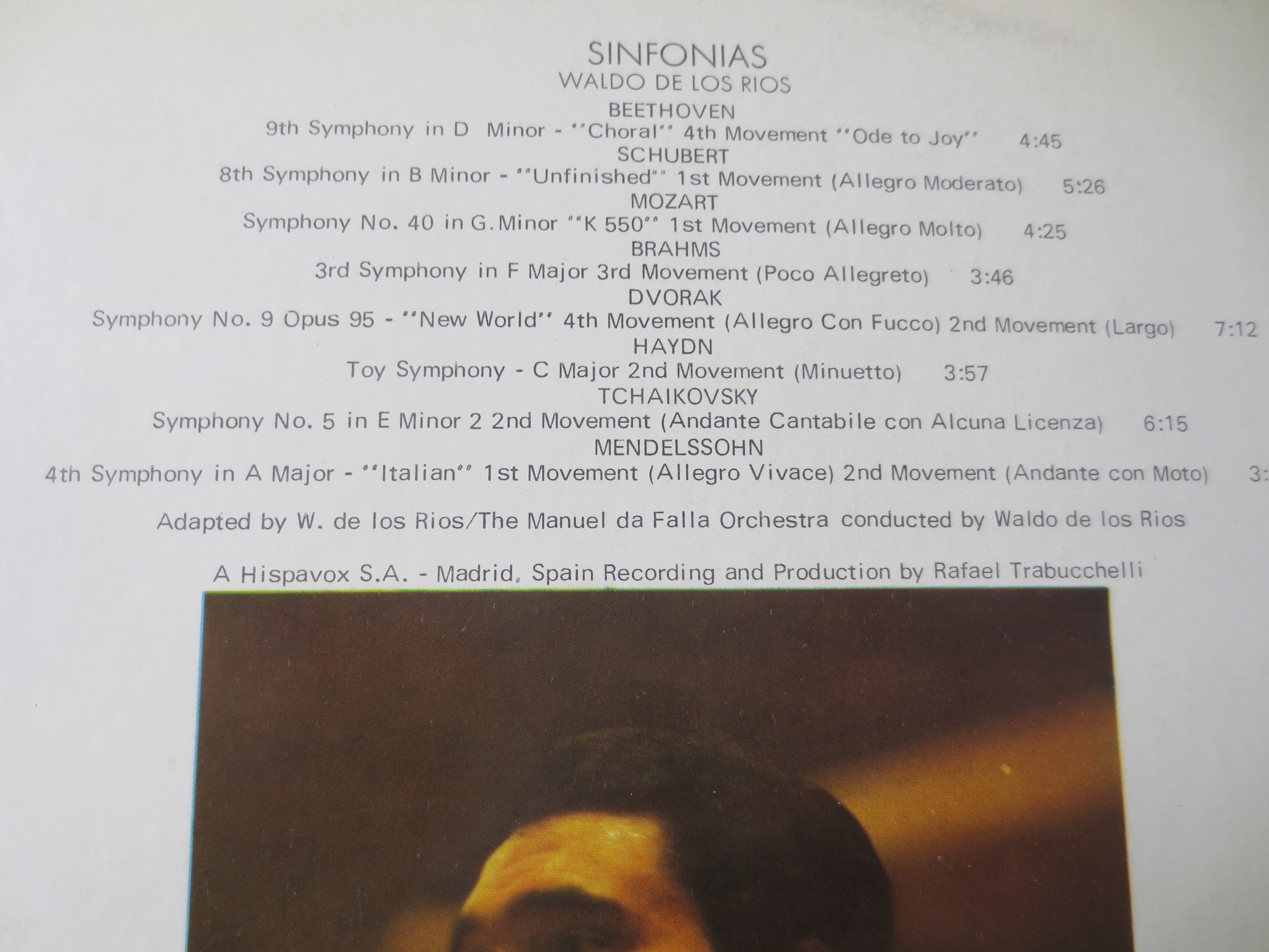 Waldo de los Ríos – Sinfonias (1970) Vinyl LP