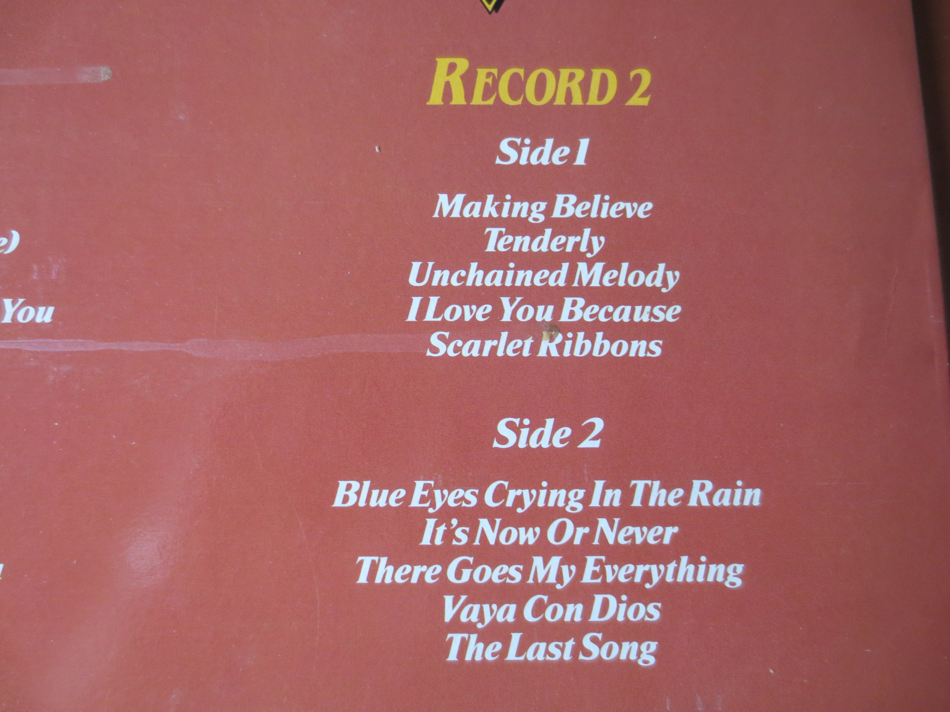 Roger Whittaker – Songs from the Heart (1985) Vinyl 2xLP