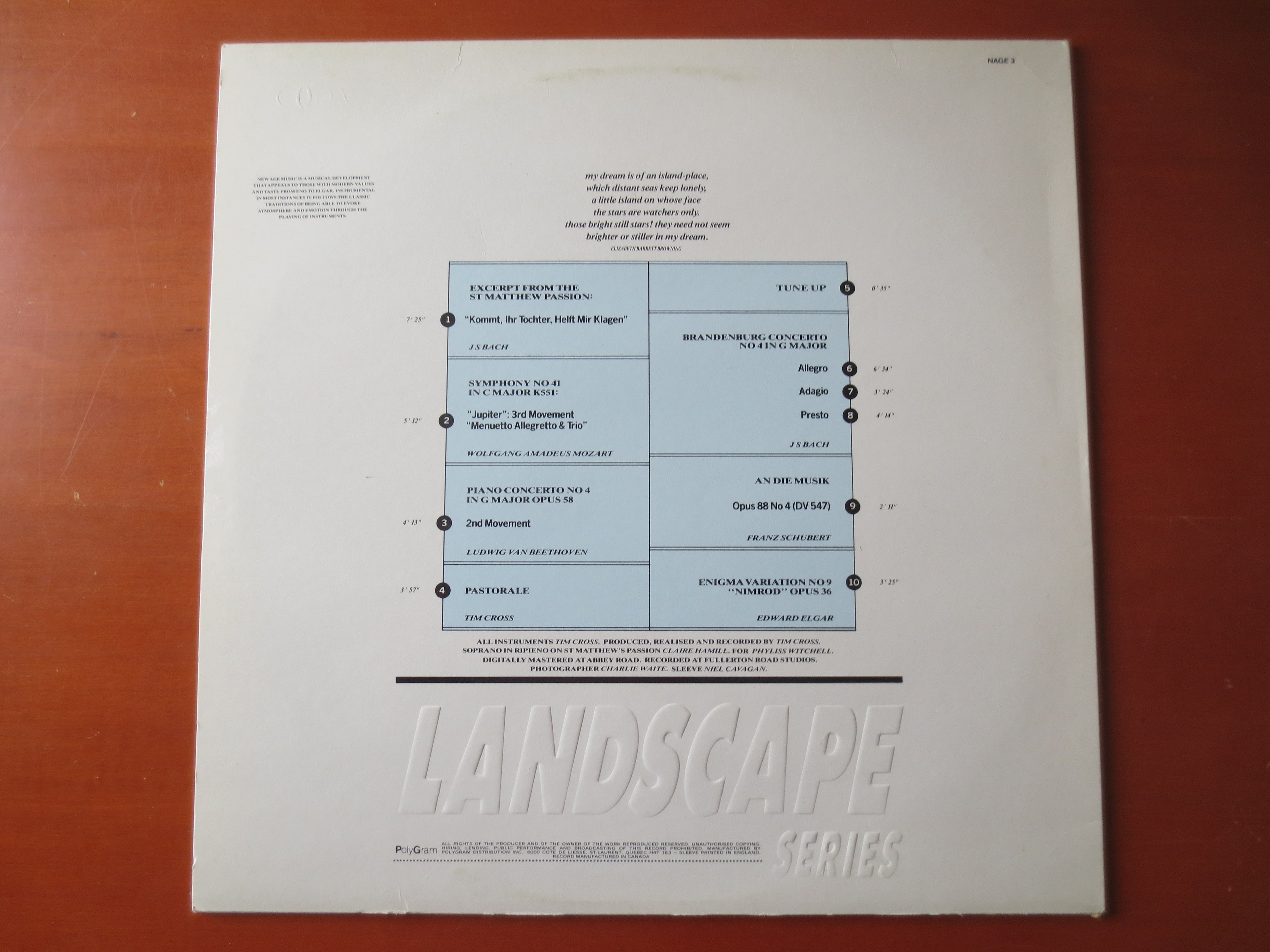 Tim Cross – Classic Landscape (1985) Vinyl LP