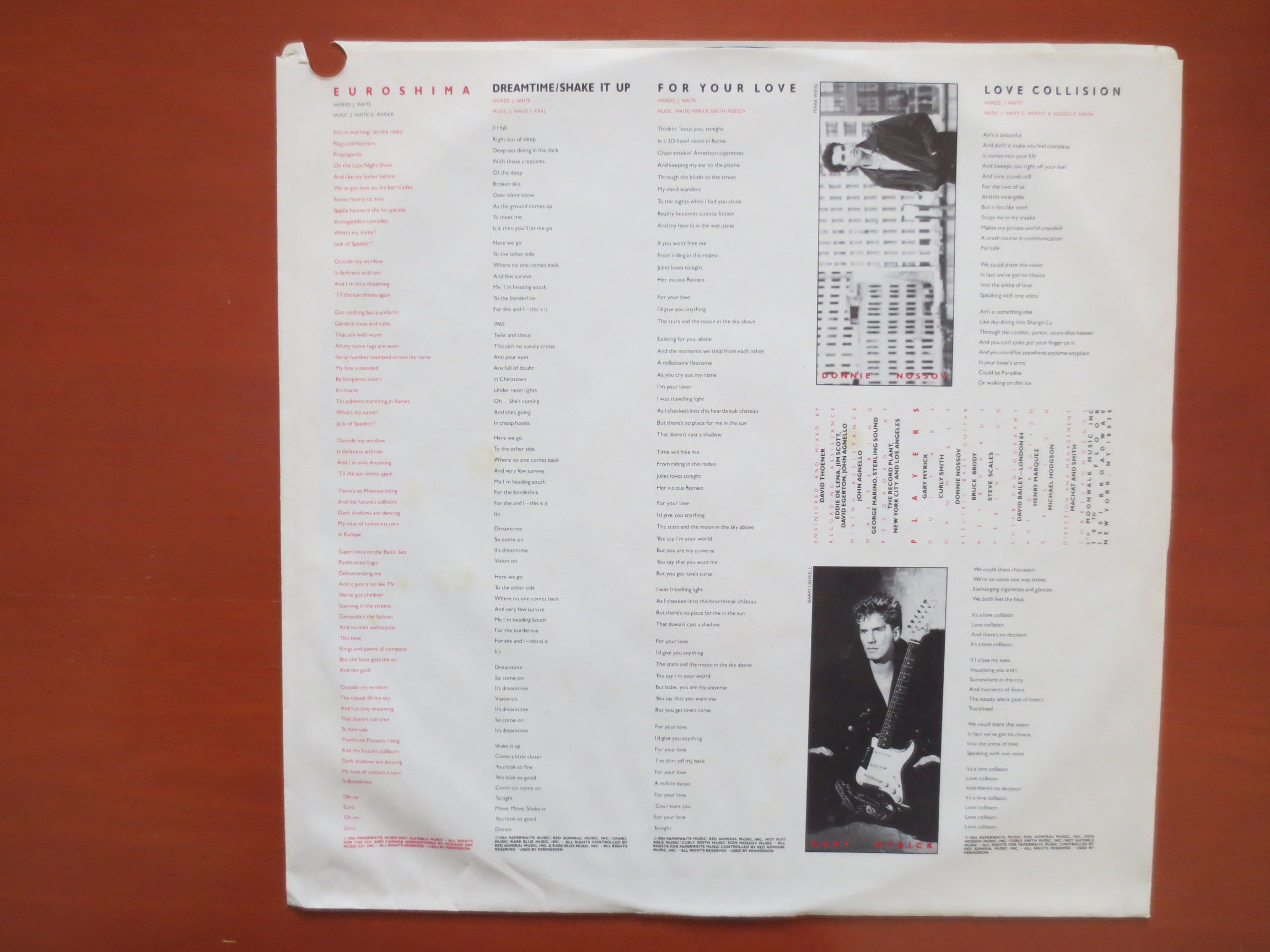 John Waite – No Brakes (1984) Vinyl LP